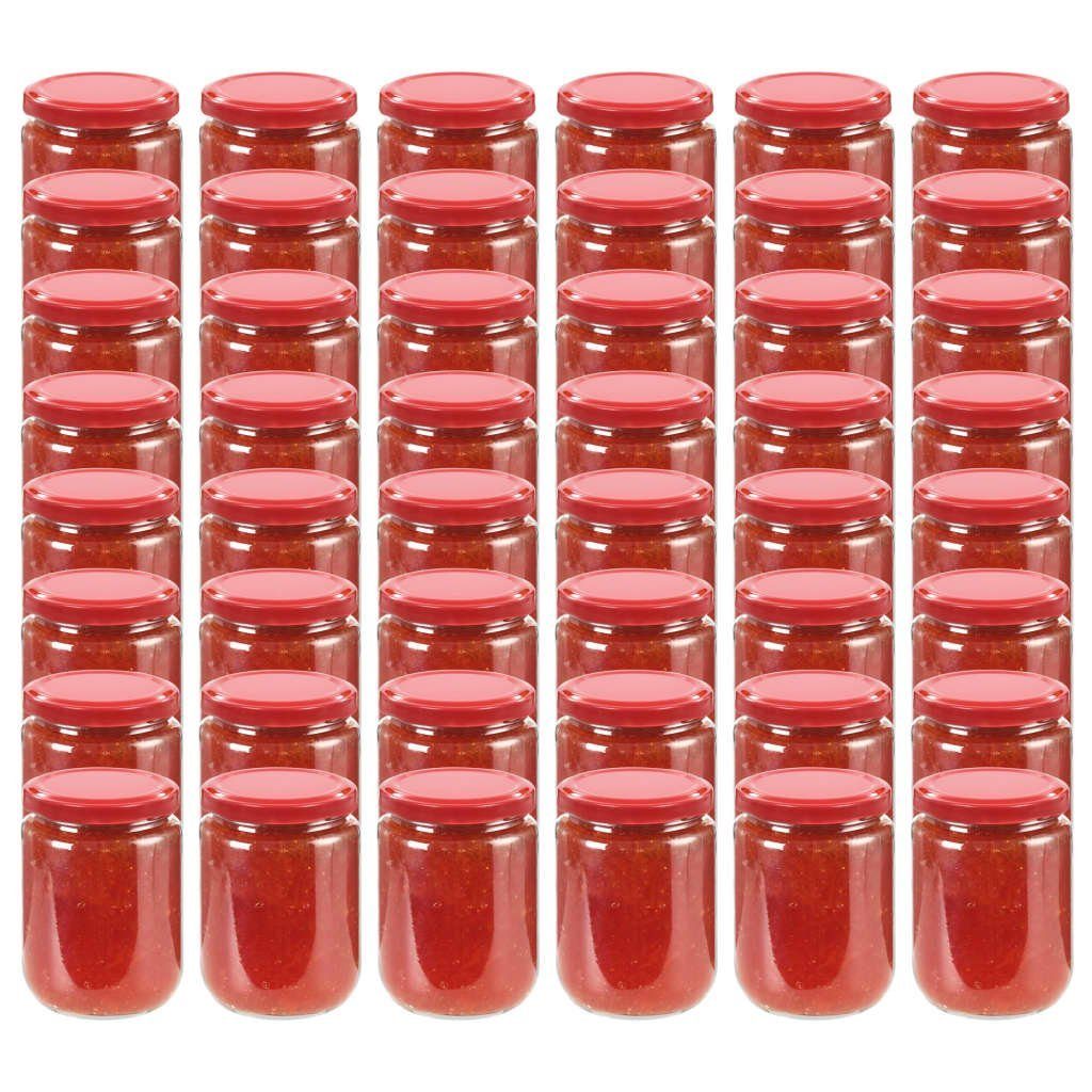 vidaXL Einmachglas Marmeladengläser mit Rotem Deckel 48 Stk. 230 ml