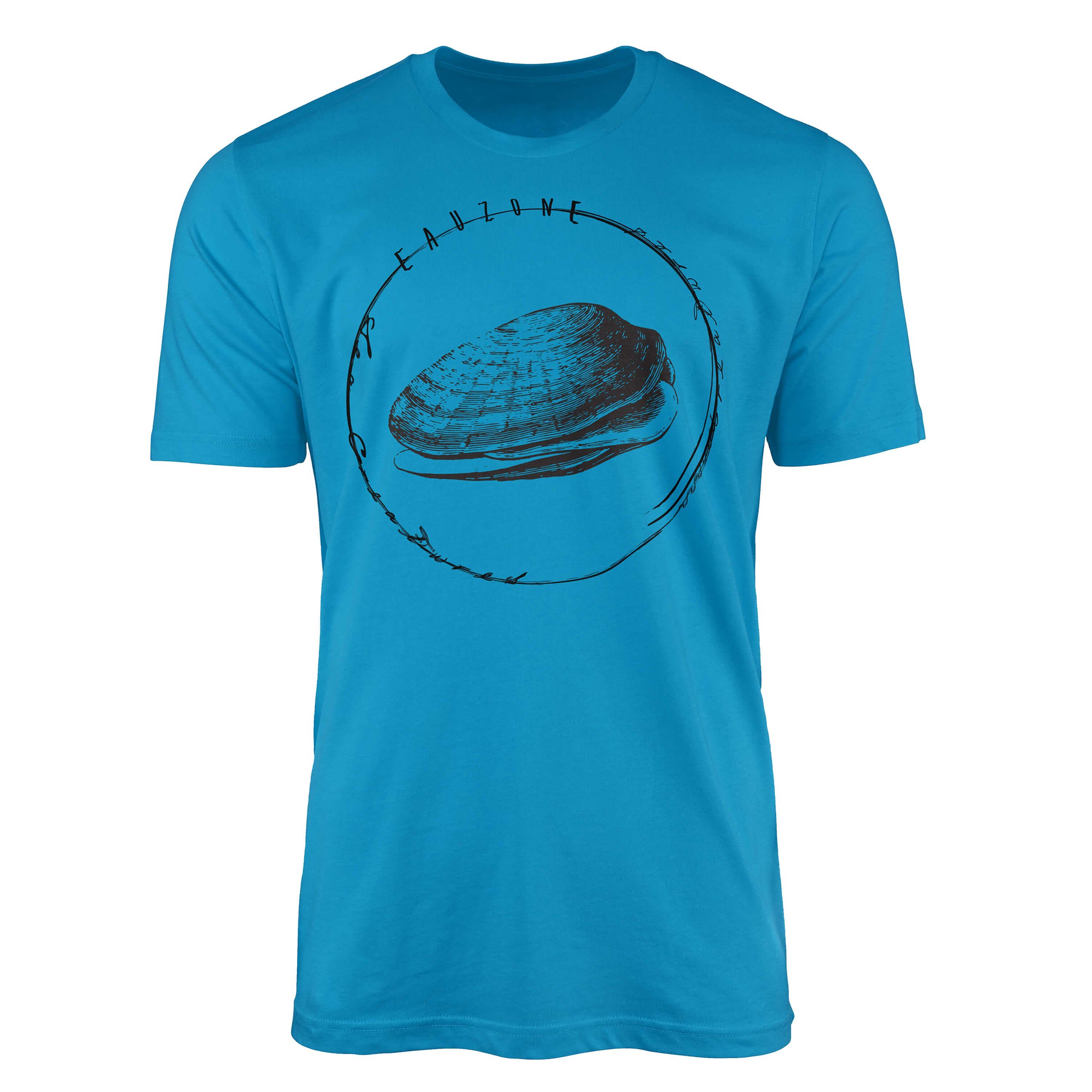 Sinus Art T-Shirt T-Shirt Tiefsee Fische - Serie: Sea Creatures, feine Struktur und sportlicher Schnitt / Sea 065 Atoll