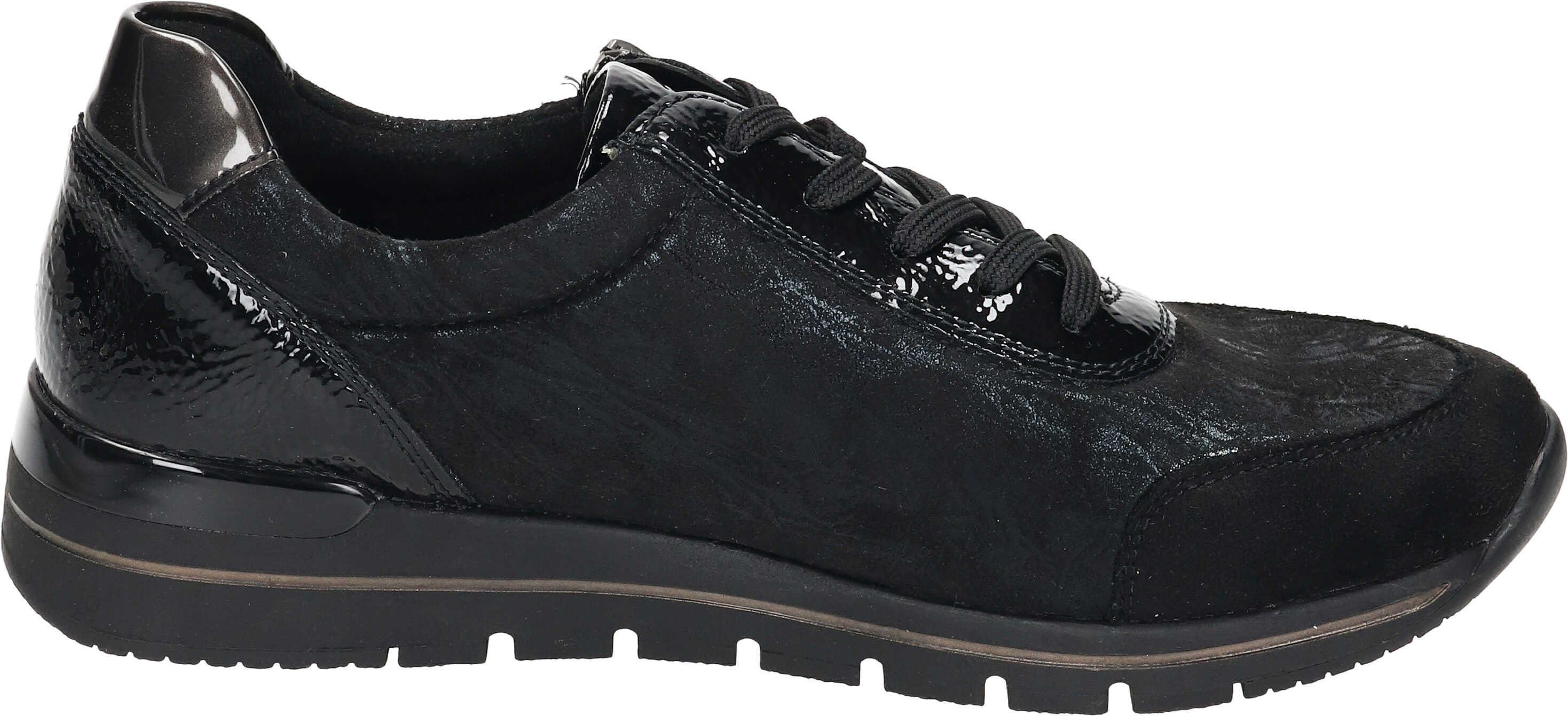 schwarz Remonte Sneaker Synthetik Schnürer aus strapazierfähigem