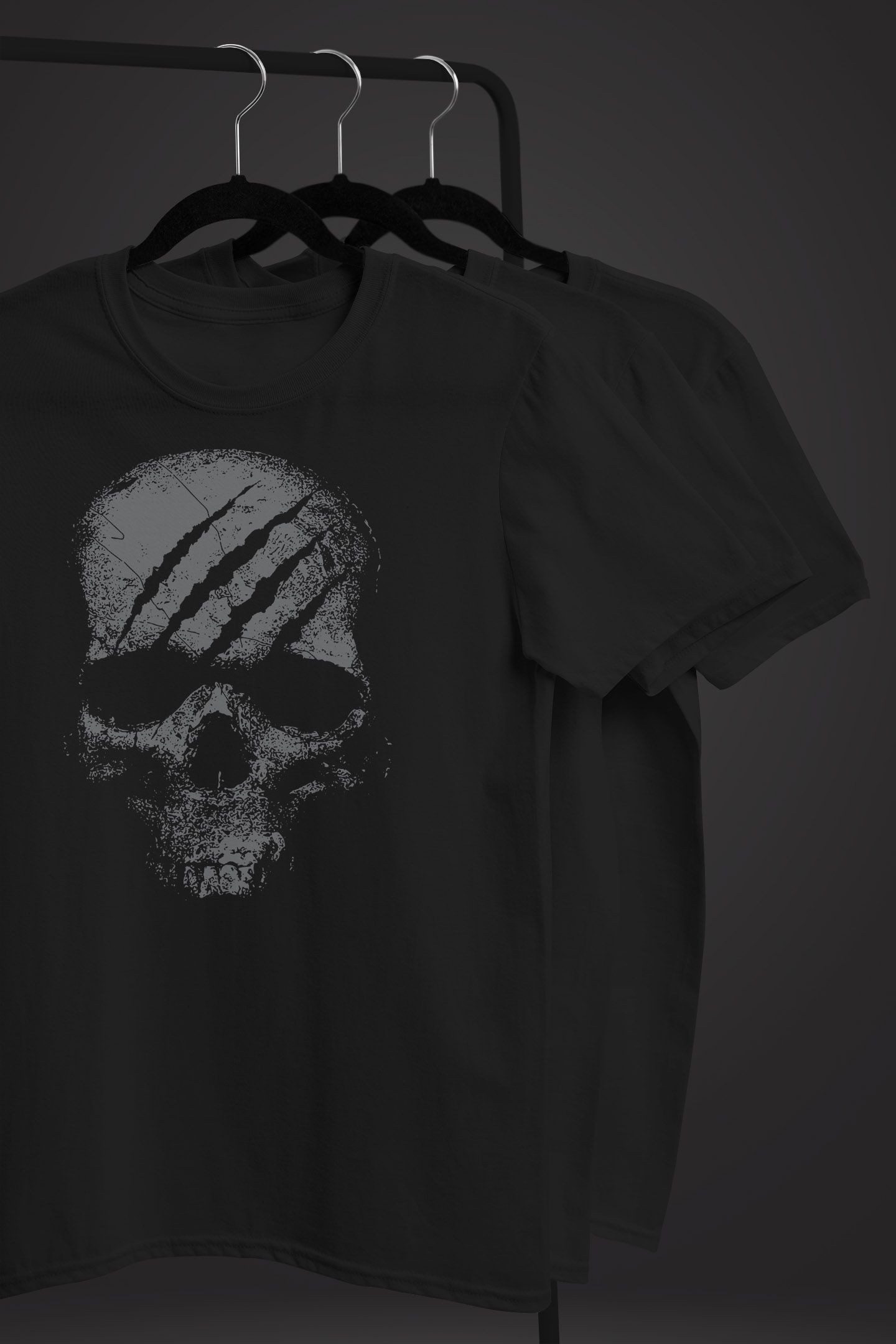 Neverless Print-Shirt Herren T-Shirt Totenkopf Skull Totenschädel Skelett Print Aufdruck mit Print