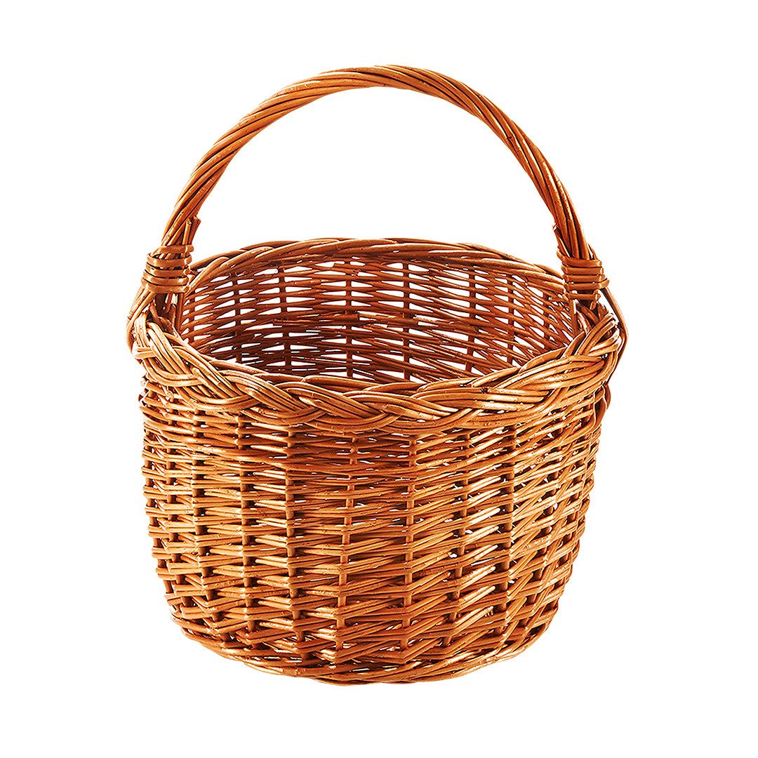 Kobolo Einkaufskorb Henkelkorb aus gekochter Weide rund, 19 l günstig online kaufen