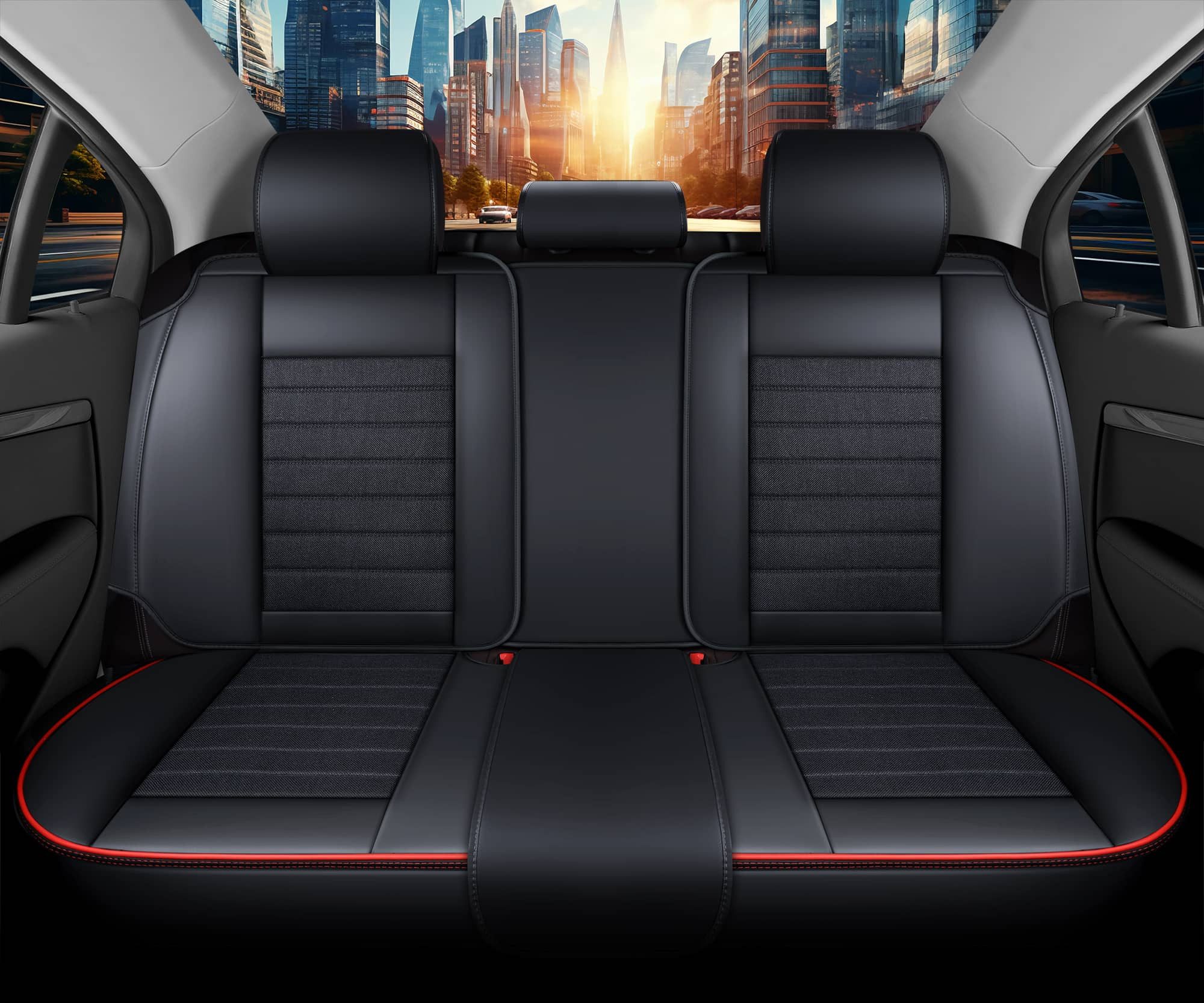 BREMER SITZBEZÜGE Autositzbezug für Seat Ateca Bj ab 2016 (FNL1), Set, 2-tlg., Komplettset Vorne und Hinten, in Schwarz – Bild 4 von 5