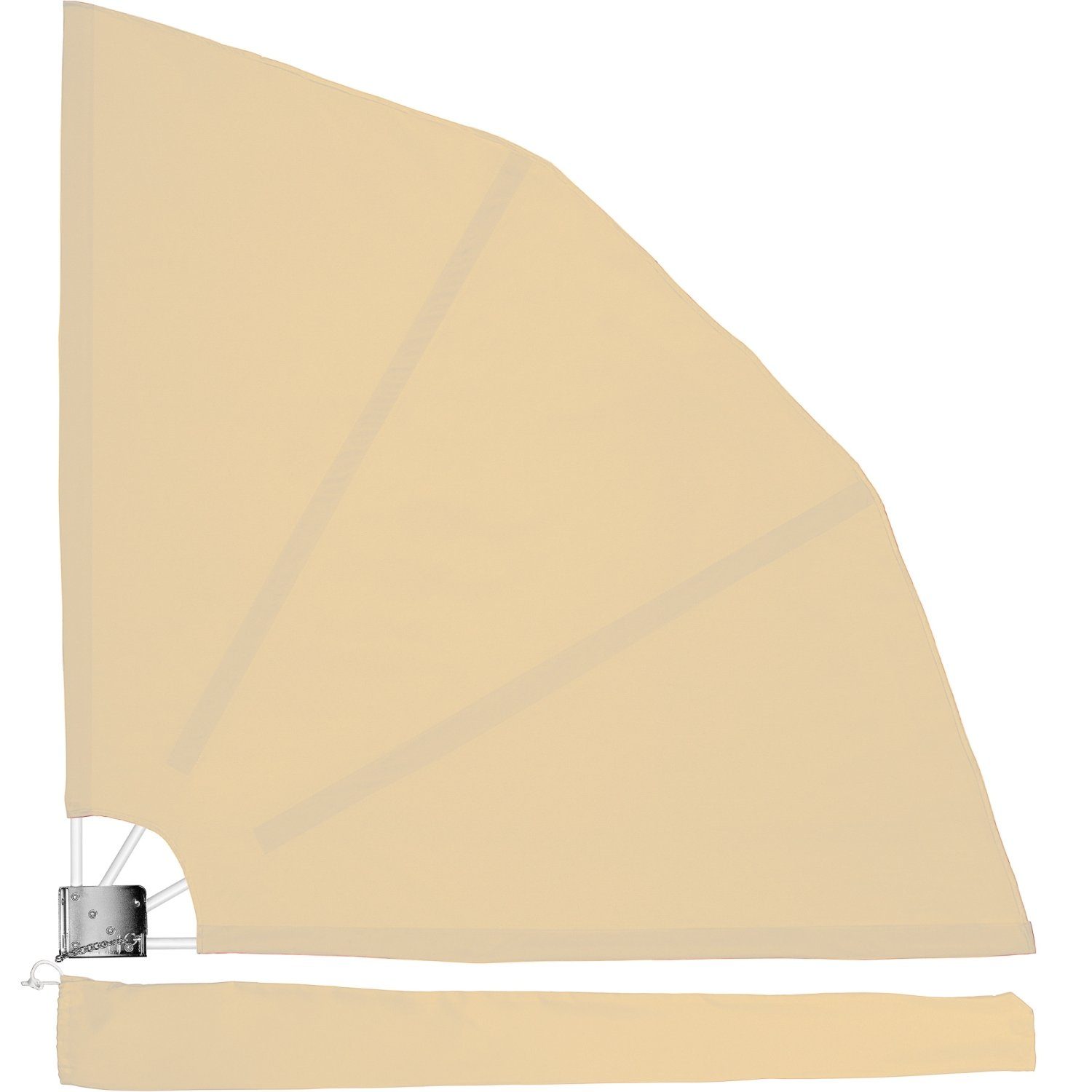 STILISTA Sonnensegel Balkonfächer Balkonsichtschutz Sonnenschutz, (1-tlg), klappbar mit Wandhalterung, inkl. Schutzhülle, Farb- und Setwahl Beige