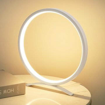 BlingBin LED Nachttischlampe Warmlichtlampe,USB-Tischlampe,dimmbare Nachttischlampe, vielseitige Beleuchtung, modernes kreisförmiges Design, USB-Verbindung
