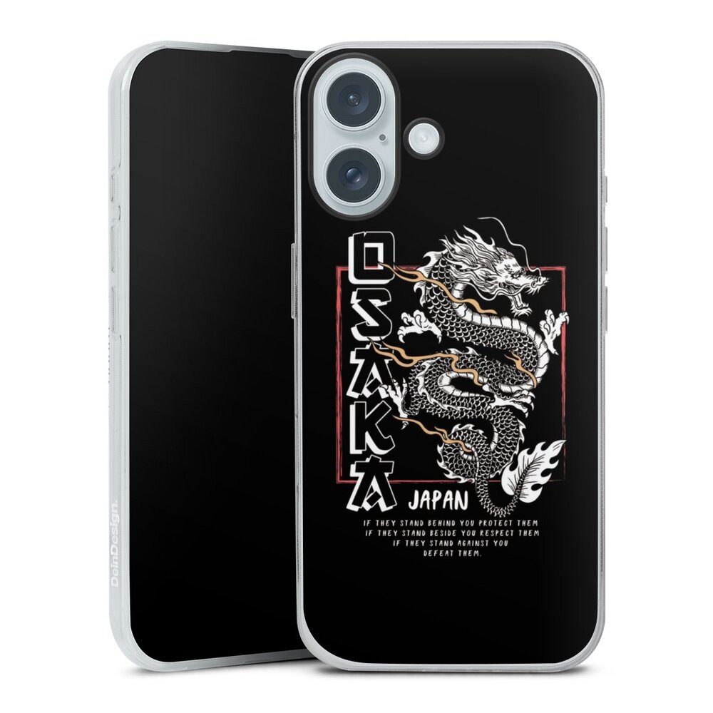 DeinDesign Handyhülle Japan Drache Meer Osaka Dragon, Apple iPhone 16 Plus Slim Case Silikon Hülle Ultra Dünn Schutzhülle