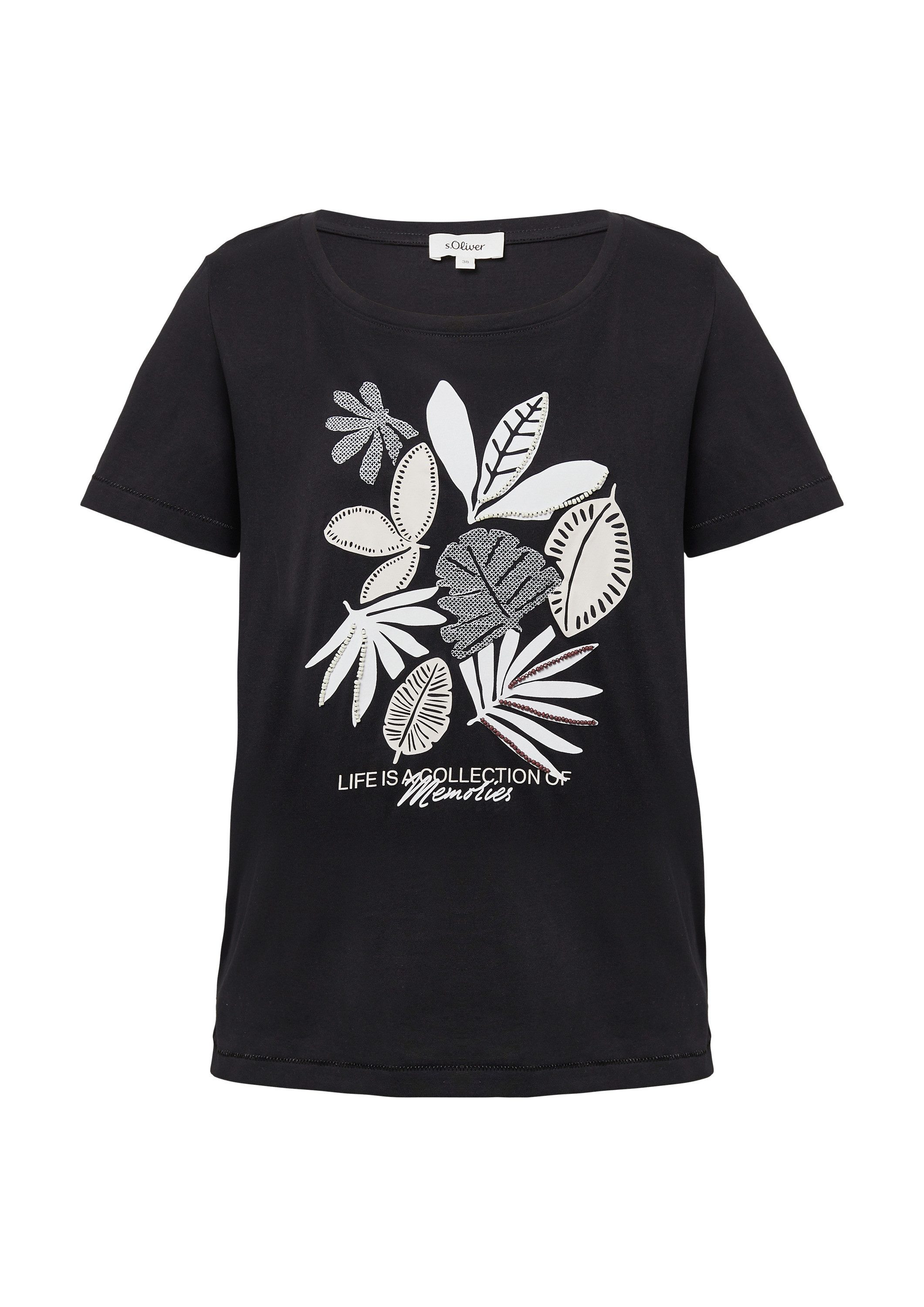 s.Oliver Kurzarmshirt T-Shirt Jersey-T-Shirt mit Artwork