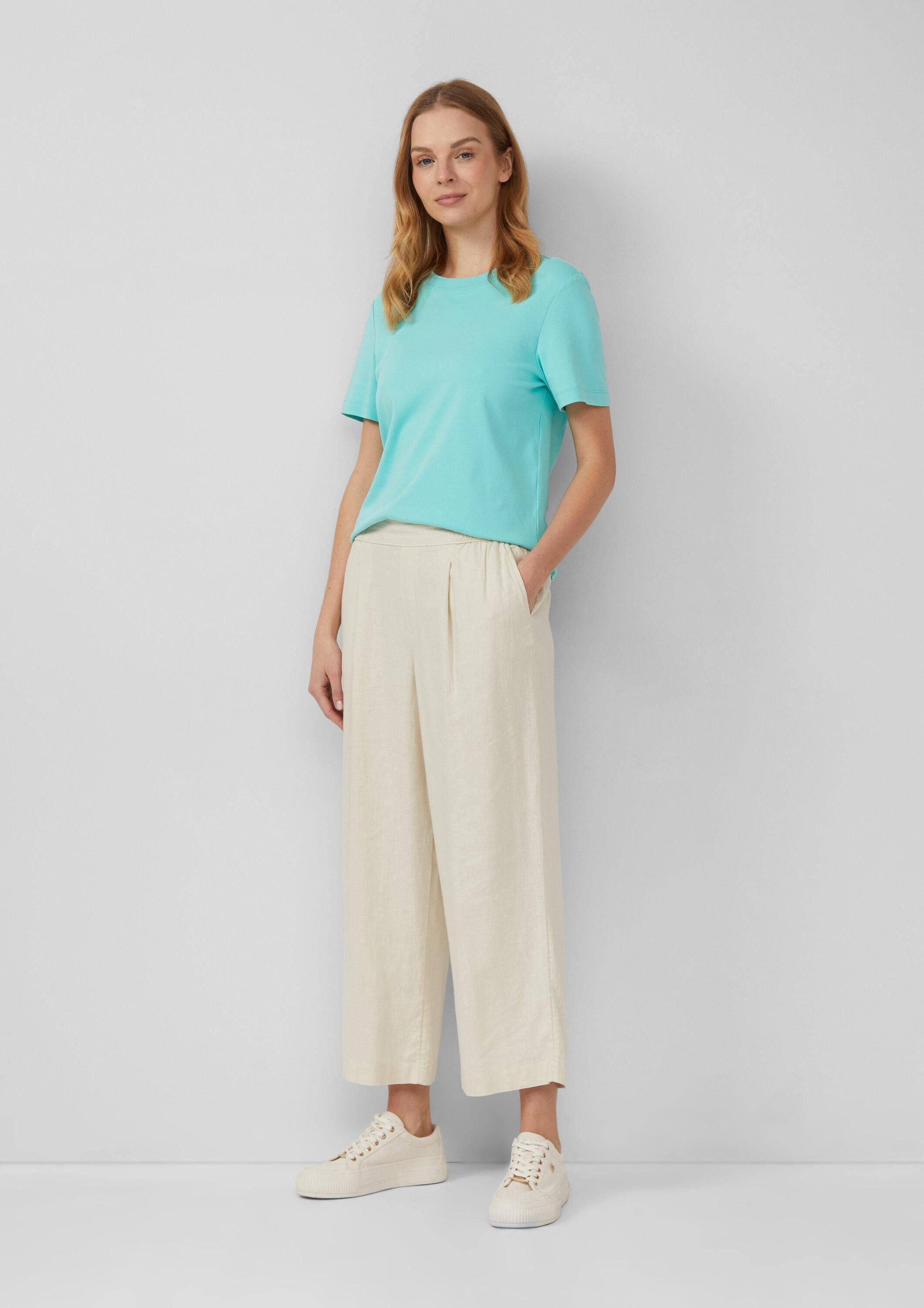 s.Oliver 7/8-Hose Hose High-Rise Culotte aus Leinenmix im Relaxed Fit