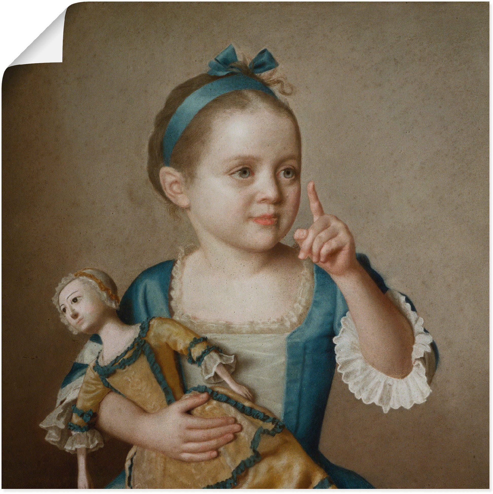 Artland Wandbild Mädchen mit Puppe., Kind (1 St), als Leinwandbild, Плакат in verschied. Größen