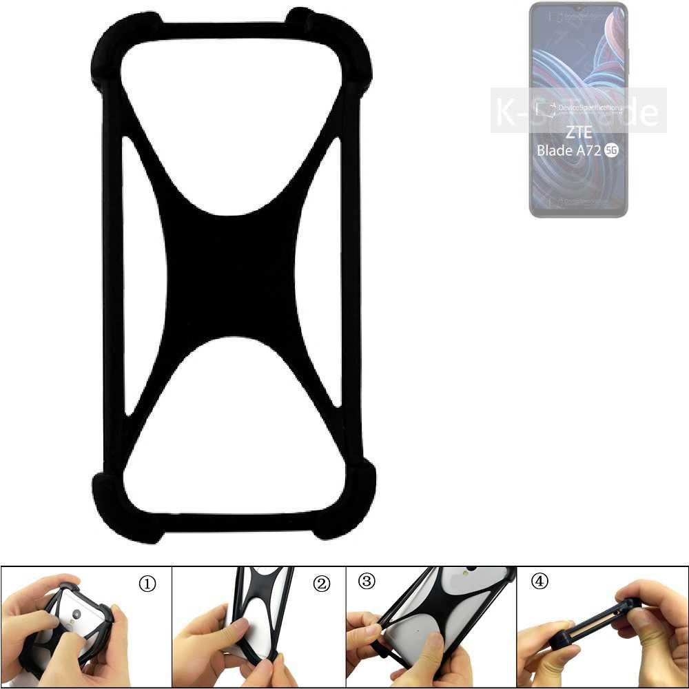 K-S-Trade Handyhülle für ZTE Blade A72 5G, Handy-Hülle Schutz-Hülle Silikon Bumper TPU Softcase Smartphone