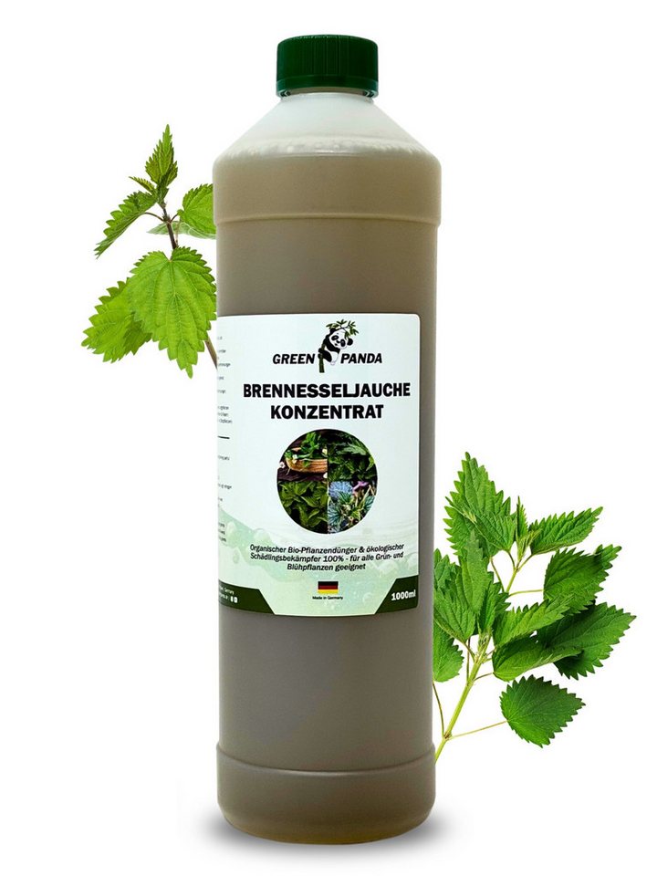 GreenPanda Pflanzendünger Brennnessel Jauche - Brennnessel Sud - Bio Pflanzenstärkungsmittel, Flasche, 1-St., 1 Liter