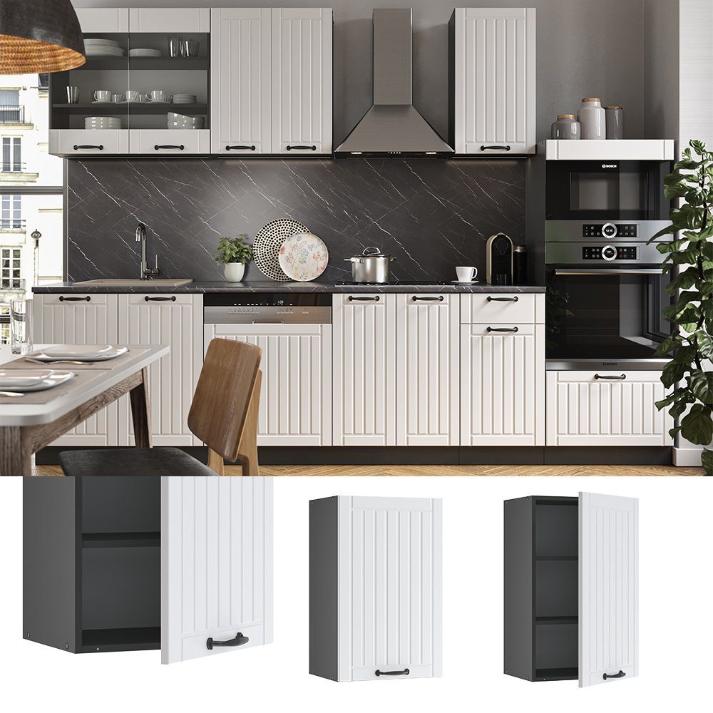Vicco Hängeschrank Fame-Line, Weiß Landhaus/Anthrazit, 45 günstig online kaufen