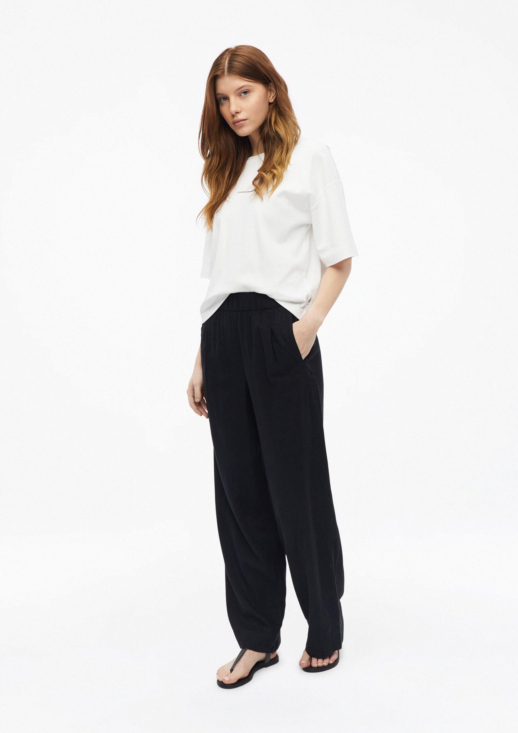 s.Oliver Chinos Hose Leinenmixhose mit Elastikbund