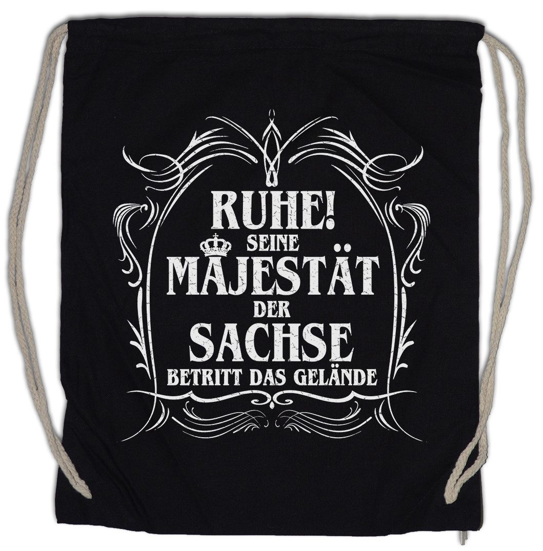 Turnbeutel Seine Majestät Der Sachse Turnbeutel Zwickau DDR Wappen Fahne Mauer