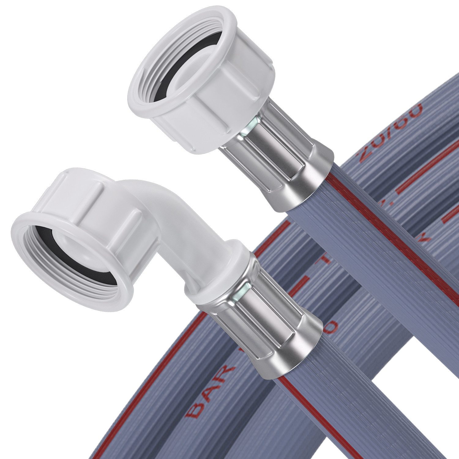 VIOKS Zulaufschlauch für Kaltwasseranschluss (25°C) 3/4 Zoll Anschlüsse, Zubehör für Waschmaschine, Geschirrspüler, (1,5 / 2 / 2,5 / 3 / 3,5 Meter)