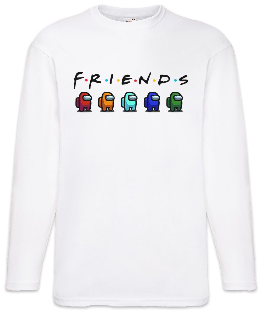Urban Backwoods Langarmshirt Vintage Crewmates Langarm T-Shirt Us Indie Game Among Friends Games (1-tlg) Gaming Spiel Handy AmongUs