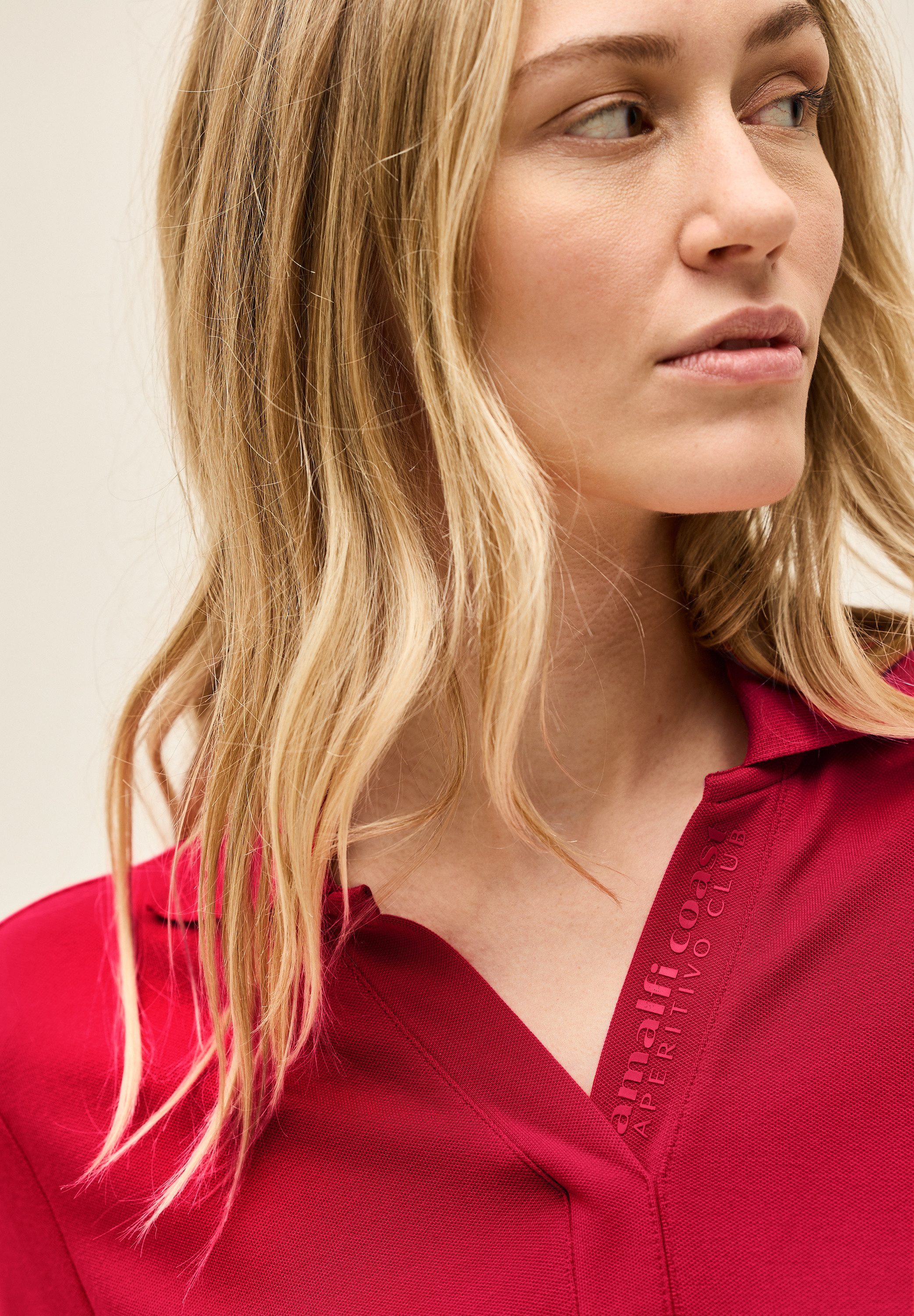 CECIL Polokleid Sommerkleid mit Schriftzug