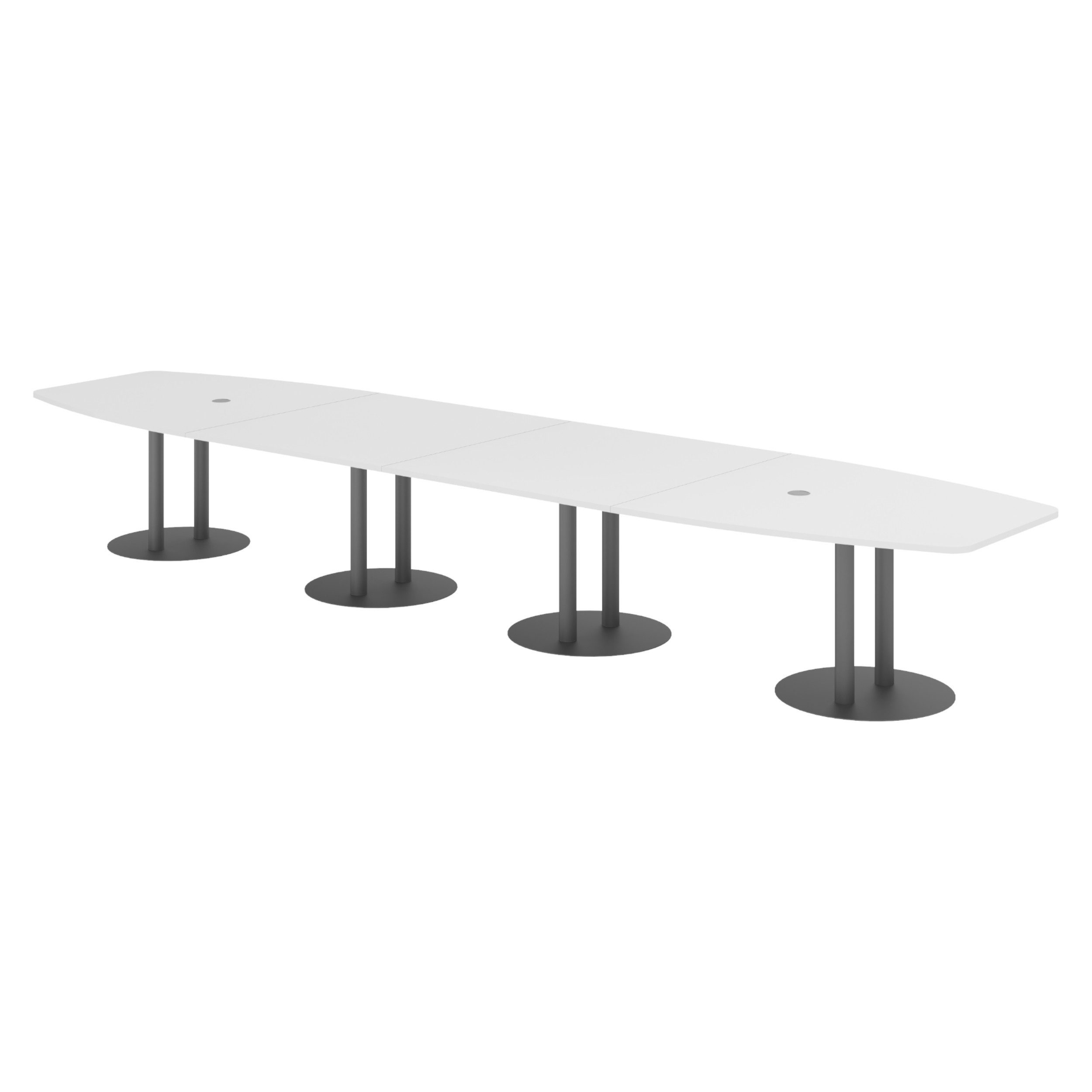 bümö Konferenztisch Besprechungstisch groß, Dekor: Weiß