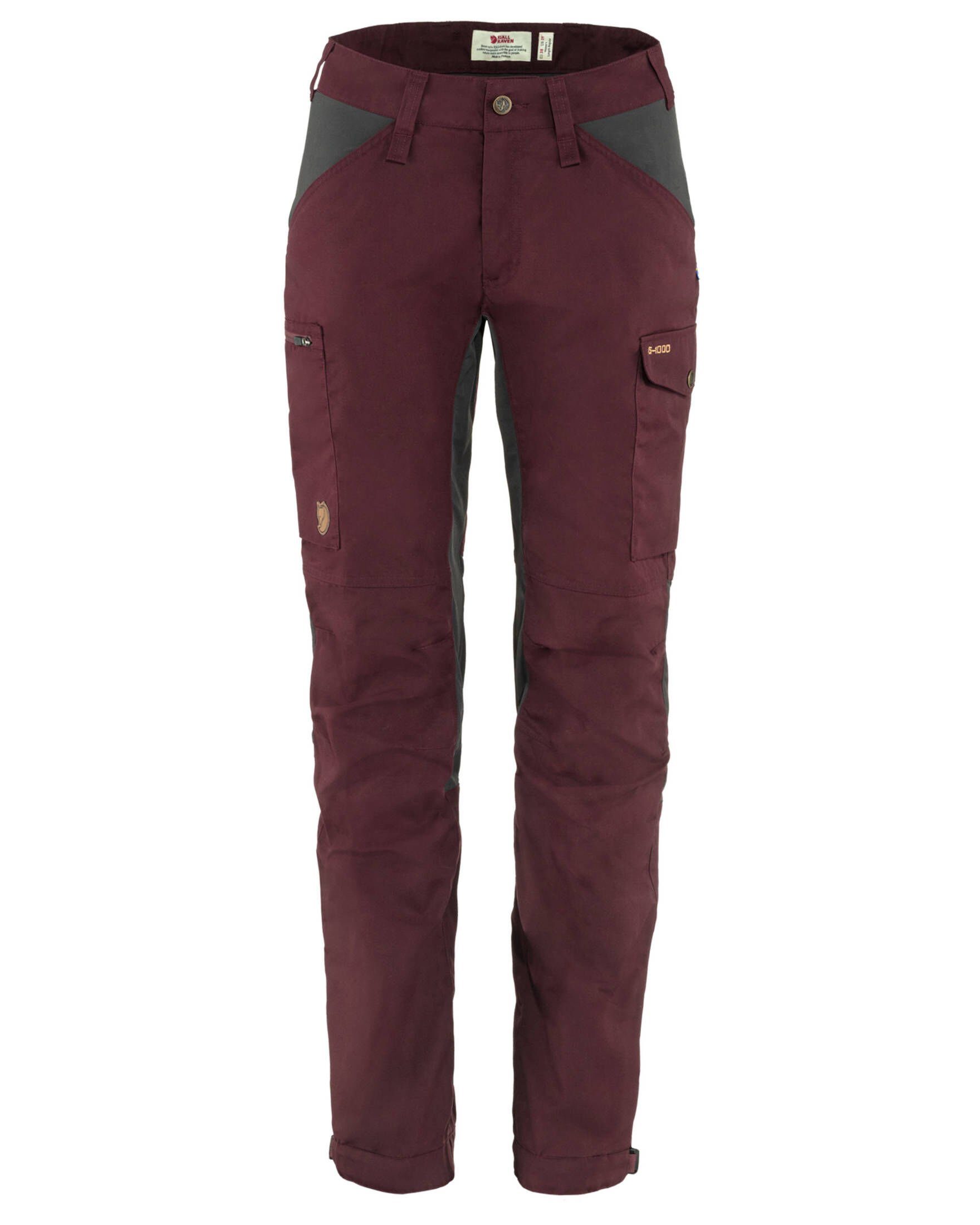 Fjällräven Damen bordeaux CURVED KAIPAK (1-tlg) TROUSERS W Outdoorhose (502) Outdoorhosen