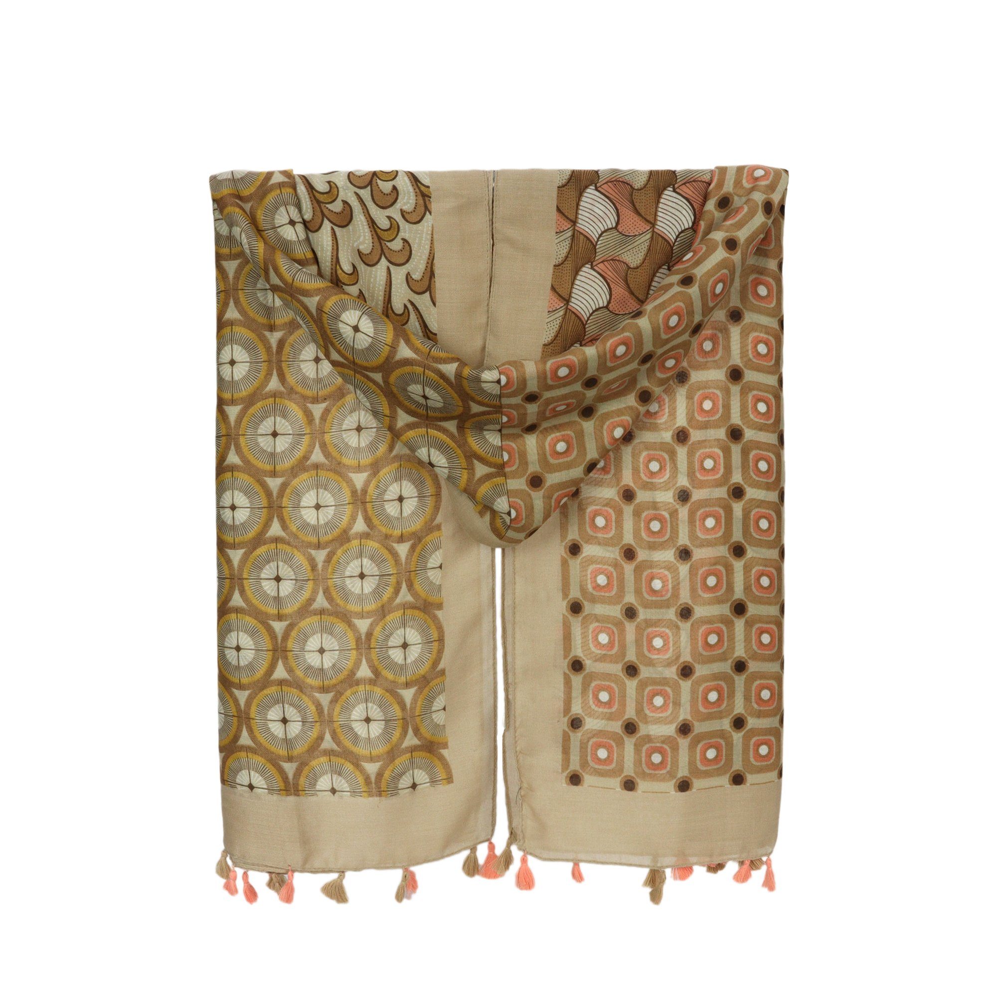 Bohemia Umhang-Schal Mit Quasten - Übergroß & Warm In Einheitsgröße