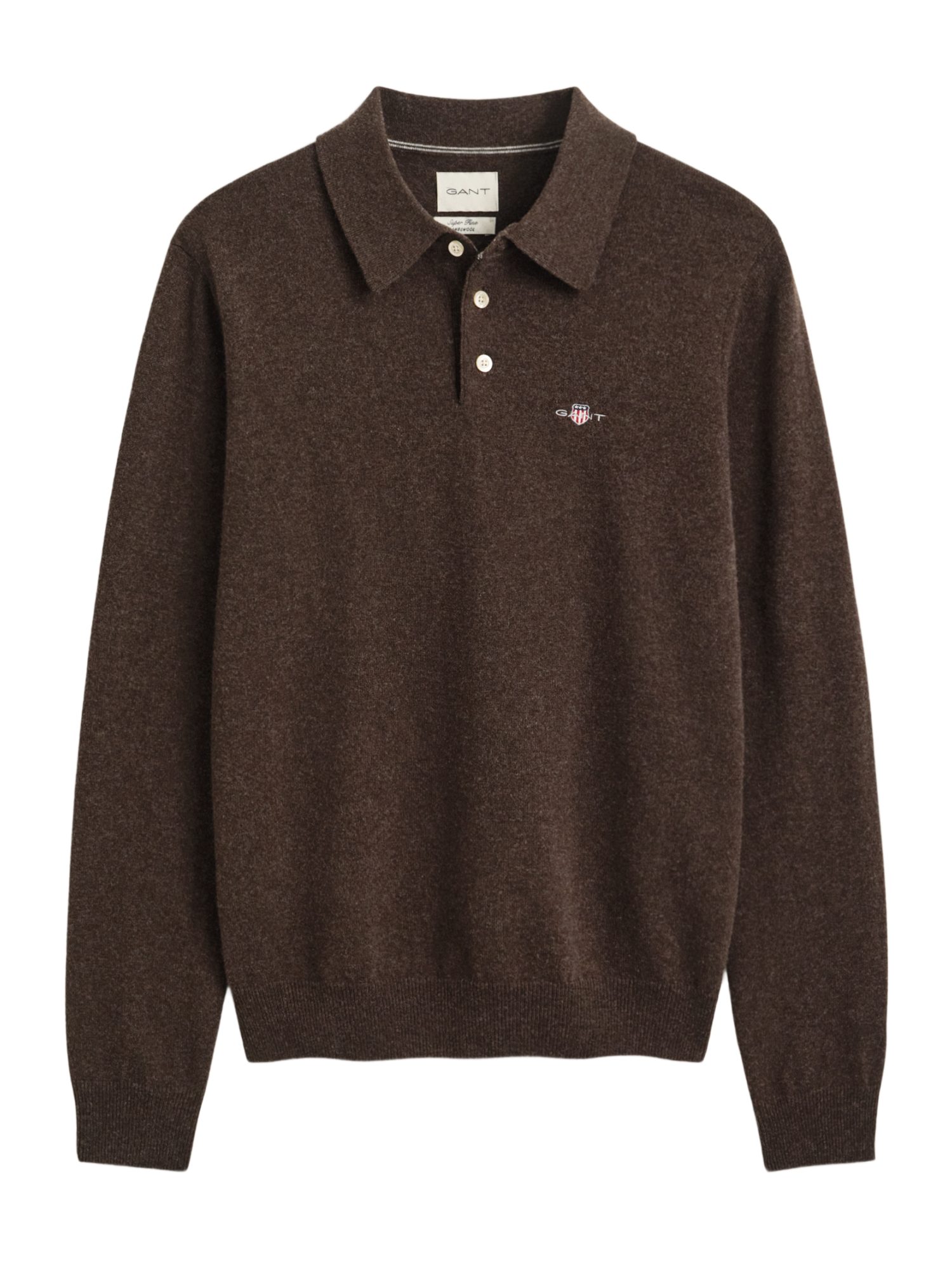 Gant Troyer Freizeit,Wolle,Unifarben,Polokragen,Langarm,Regular Fit