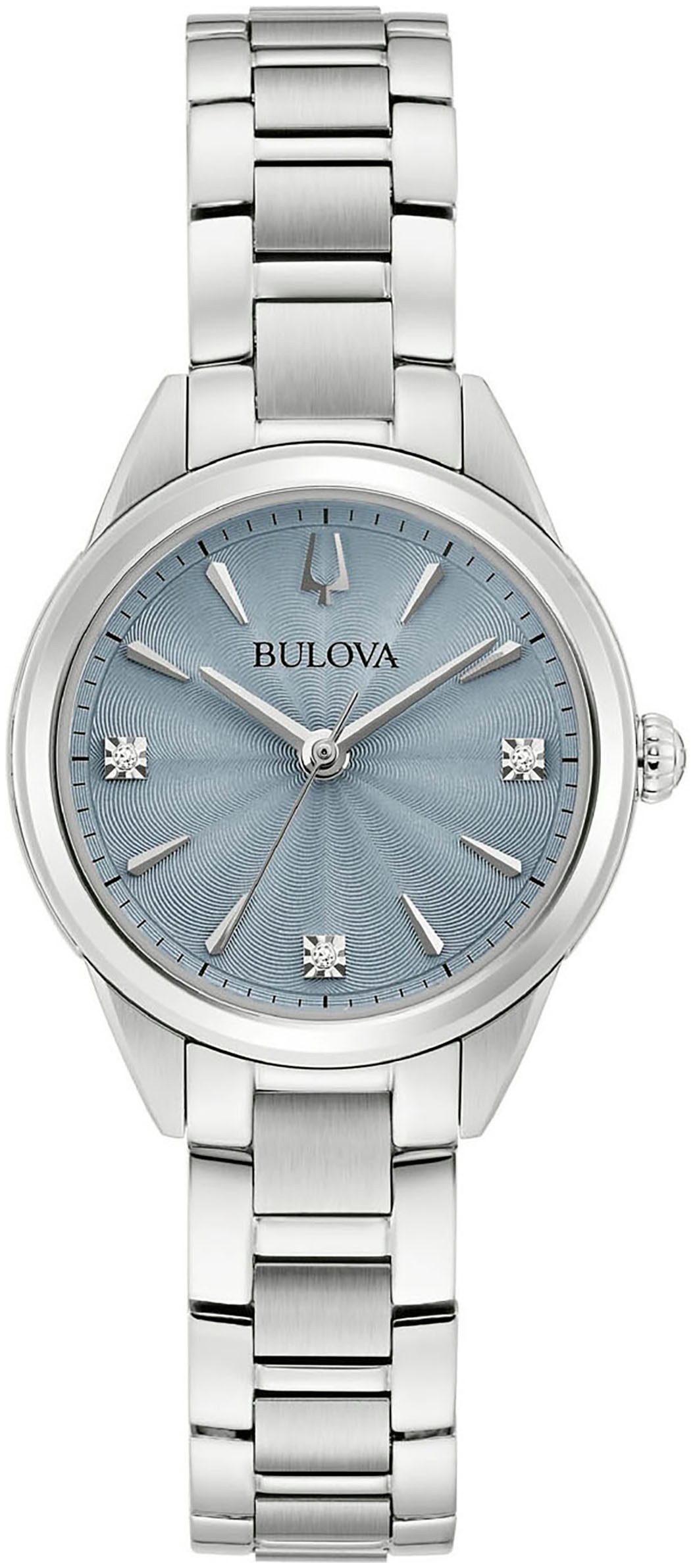 Bulova Quarzuhr 96P255, Armbanduhr, Damenuhr, Edelstahlarmband, analog