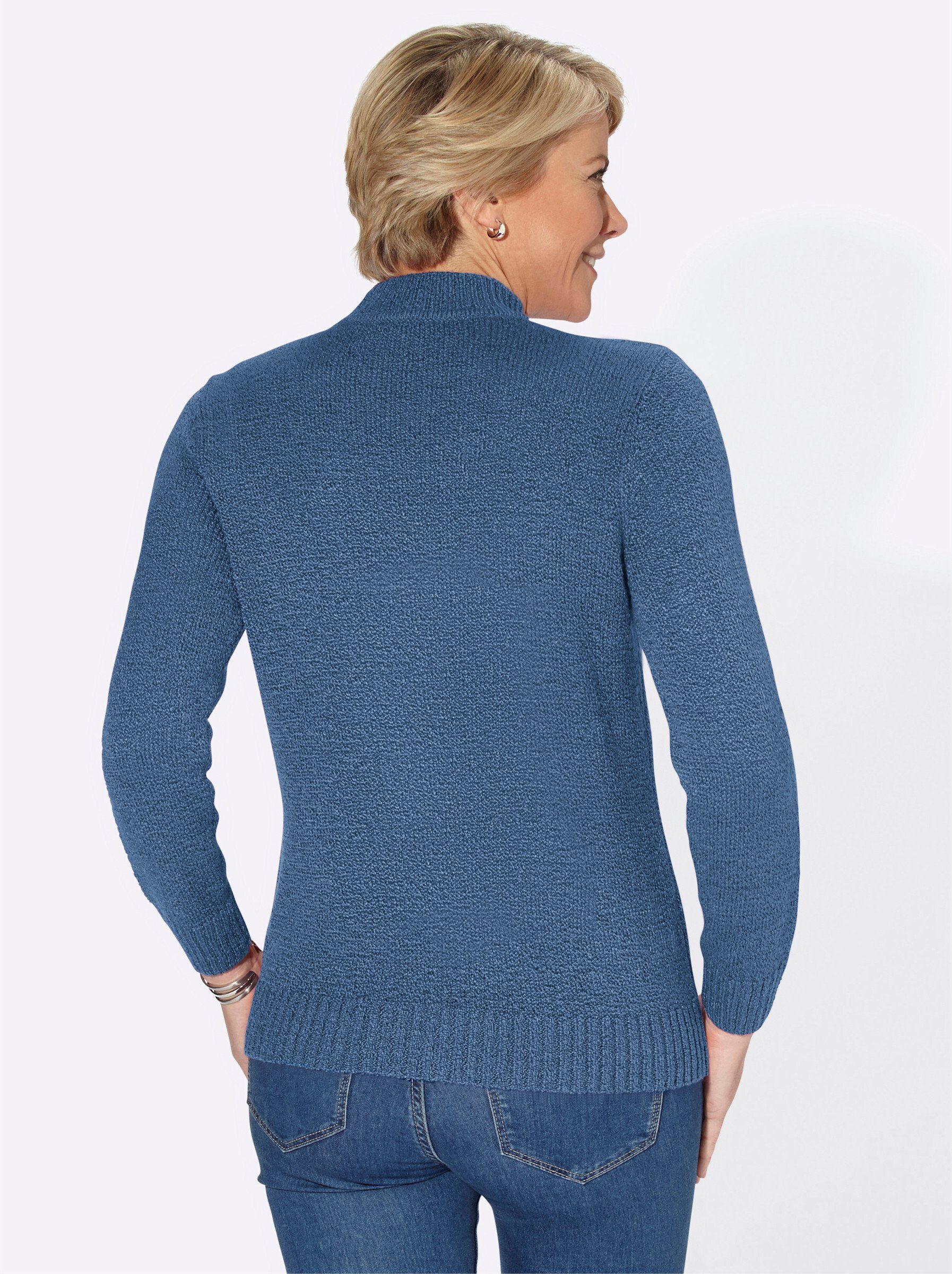 WEIDEN Strickpullover mittelblau-meliert WITT