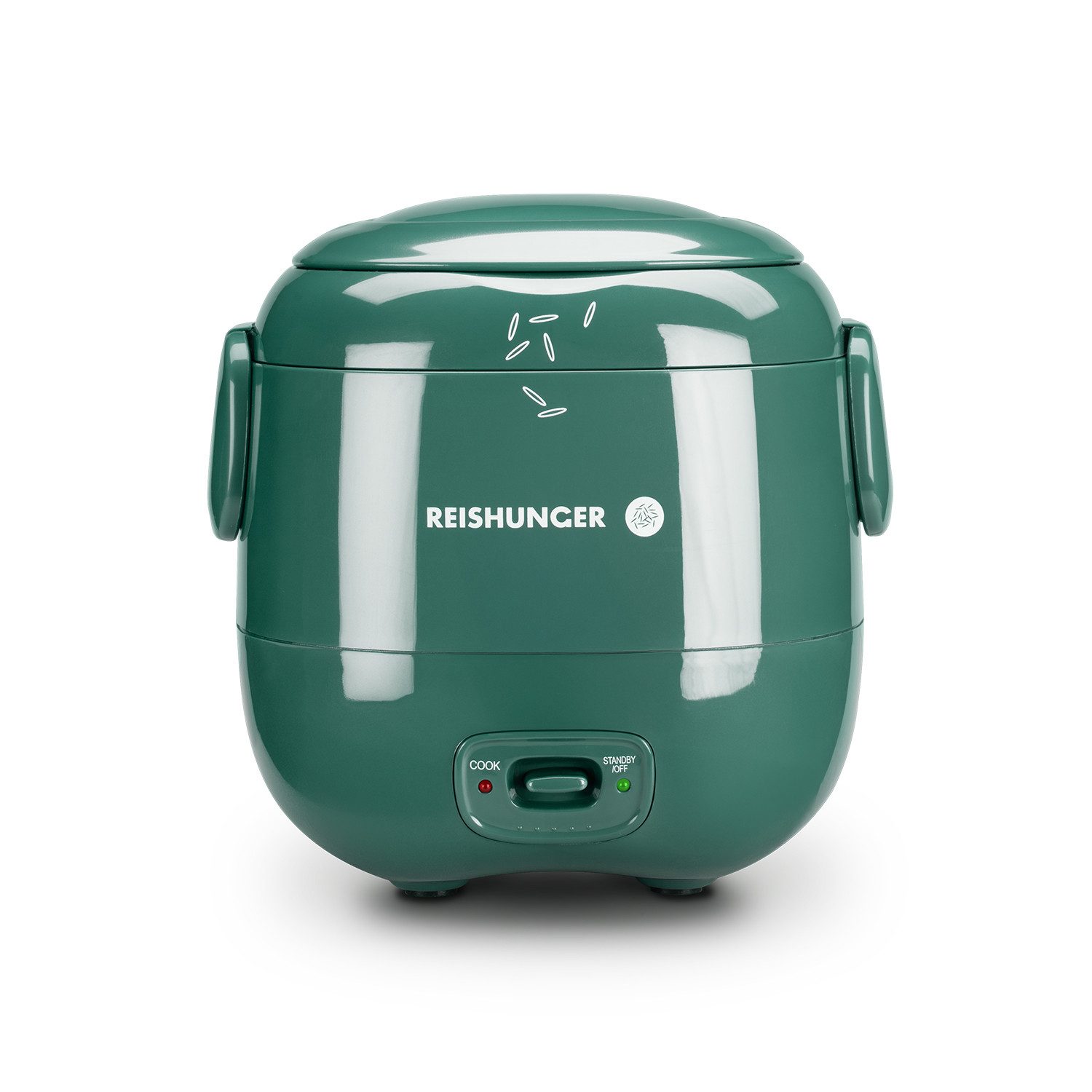 Reishunger Reiskocher Mini – 0,3 L– Keramikbeschichtung – 2 Portionen – in 4 Farben, 120 W, Handliche Größe für kleine Haushalte und unterwegs