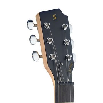 Stagg E-Gitarre SVY CST BK E-Gitarre, Silveray Serie, Custom Modell, mit massivem E...