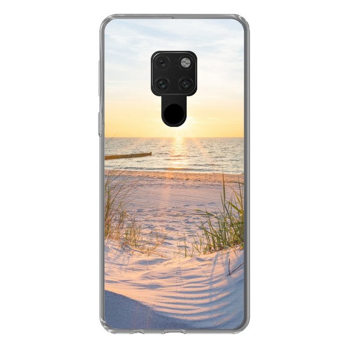 MuchoWow Handyhülle Strand - Sonne - Düne - Gras - Sand - Horizont Phone Case Handyhülle Huawei Mate 20 Silikon Schutzhülle