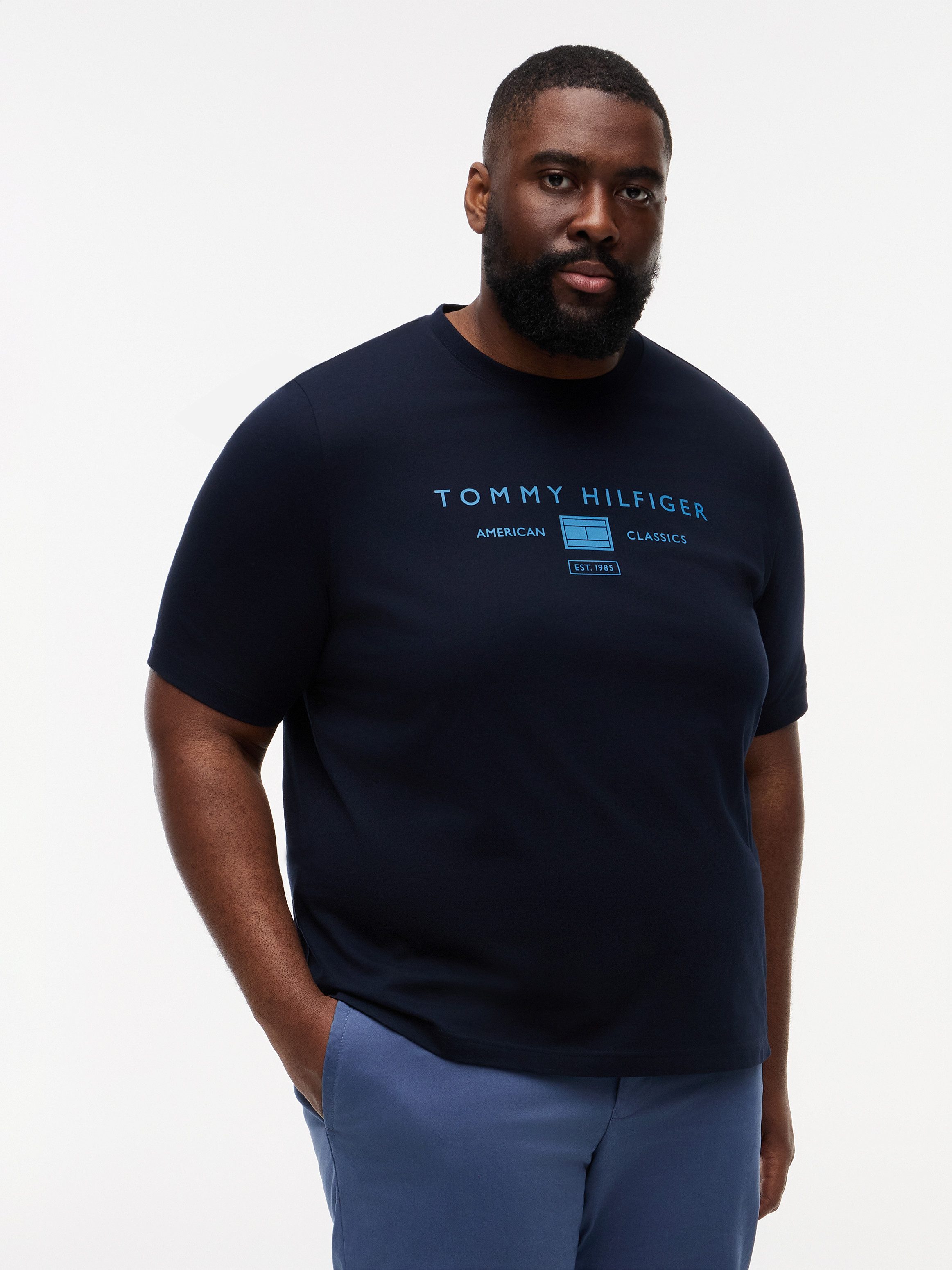 Tommy Hilfiger Big & Tall T-Shirt BT-BRAND LOVE MONO STACK Große Größen, aus Jersey mit Logo, normale Passform