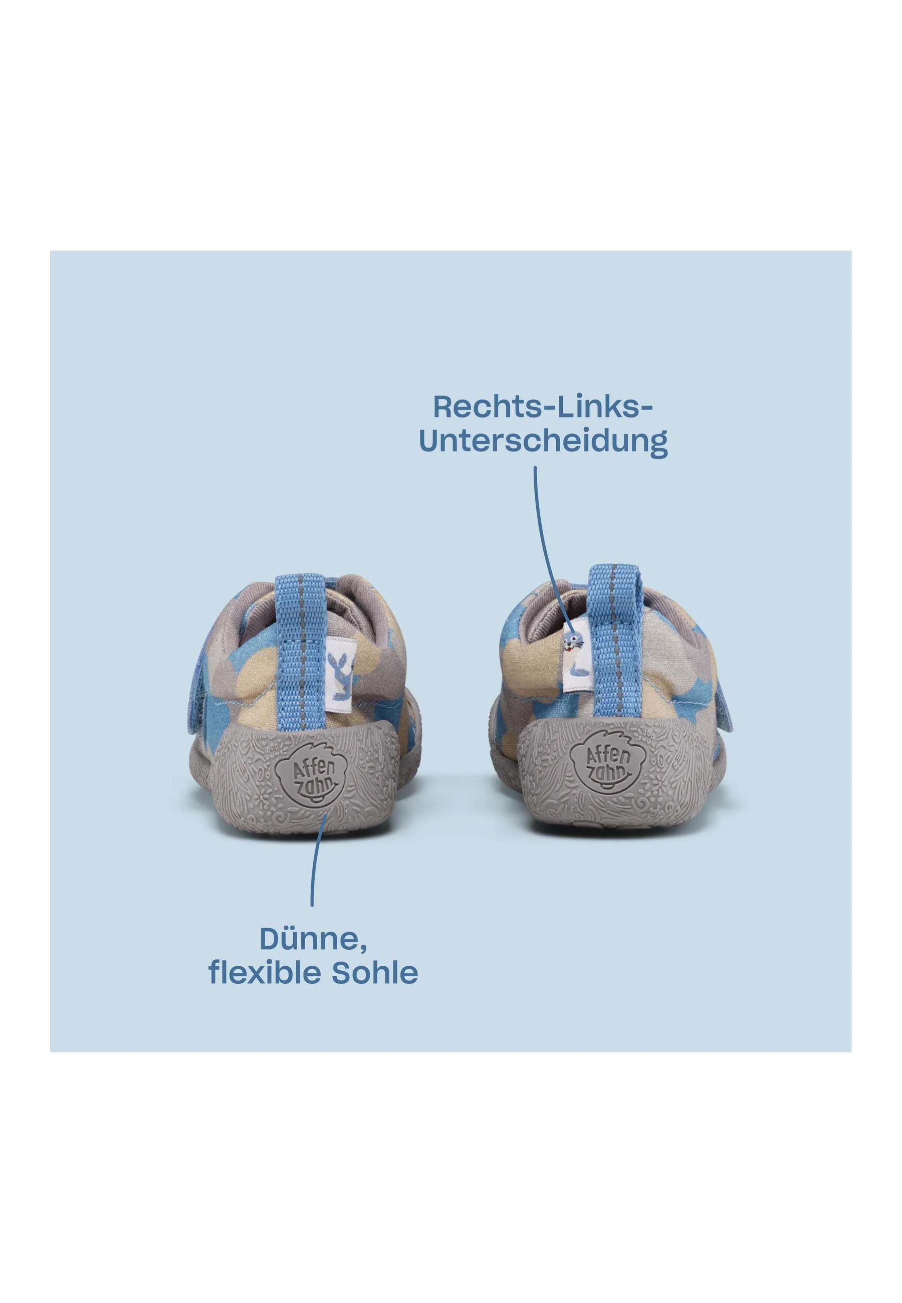 Affenzahn Baumwolle Smally . Lauflernschuh nach Barfußschuhprinzip