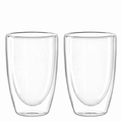 LEONARDO Becher Duo 2er-Set, 400 ml, Borosilikatglas