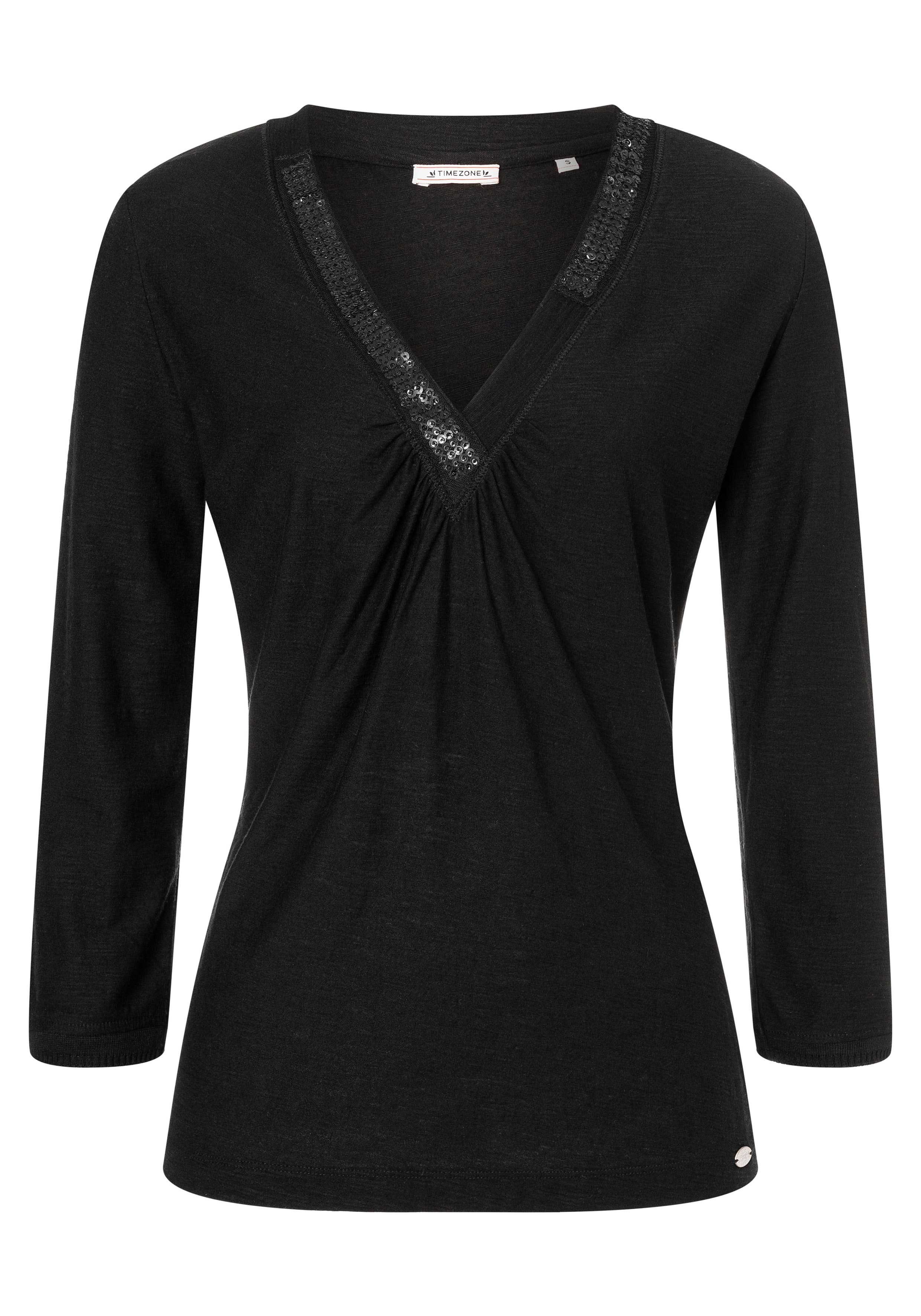 Damen Shirts TIMEZONE T-Shirt V-Neck 3/4 Sleeve