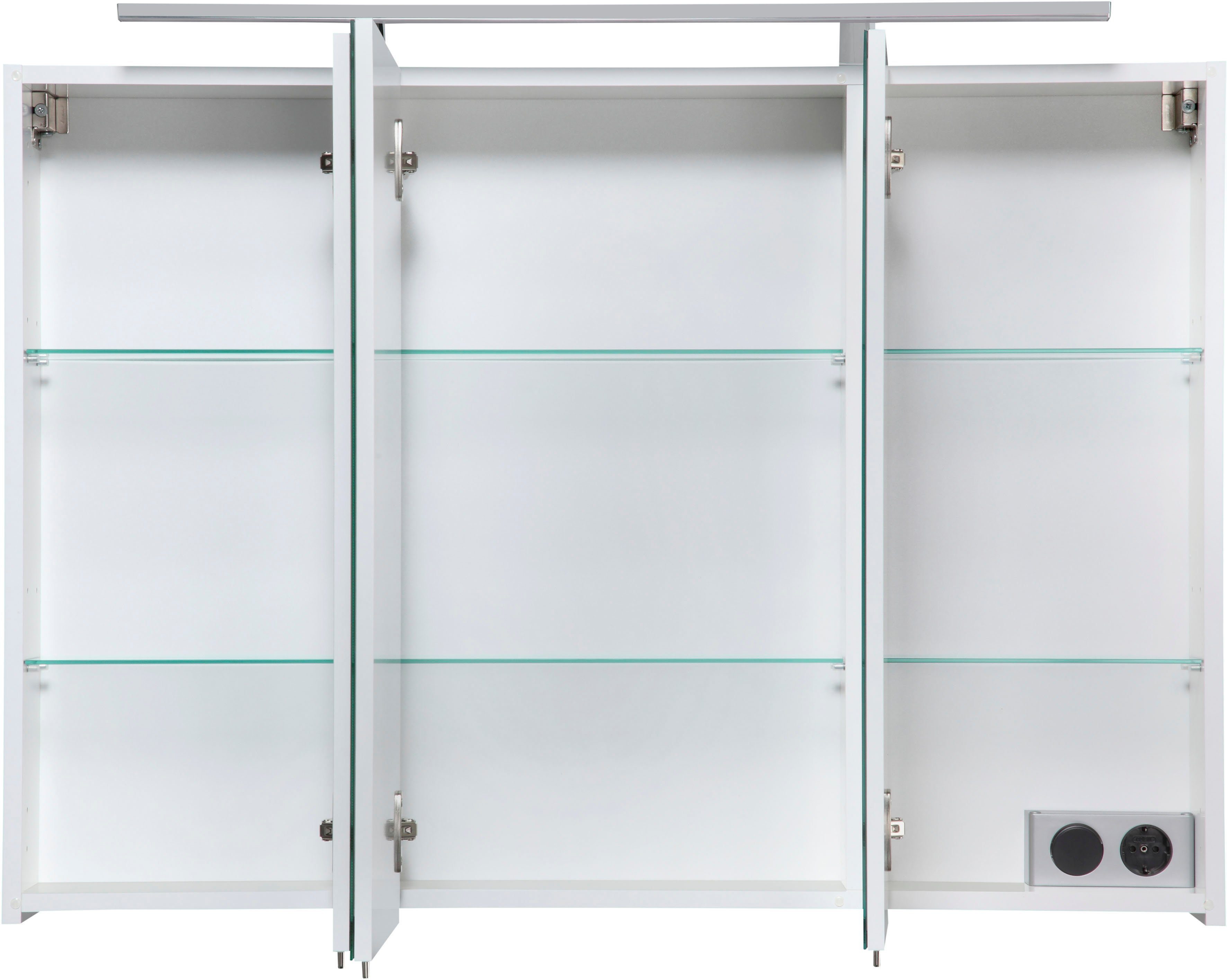 welltime Spiegelschrank Torino, Spiegelschrank, Made in Germany, B: 100 cm Solide Verarbeitung - Dieses Produkt ist in Deutschland gefertigt
