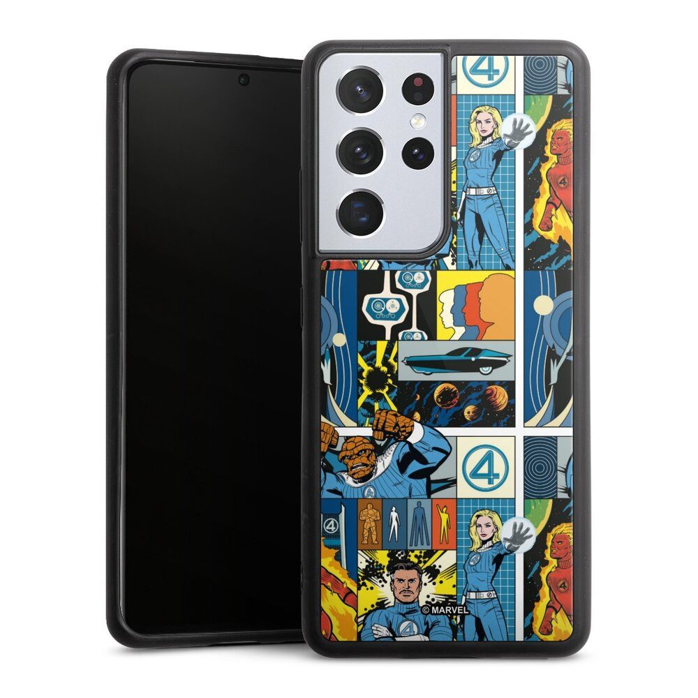 DeinDesign Handyhülle Marvel The Fantastic Four Offizielles Lizenzprodukt, Samsung Galaxy S21 Ultra 5G Gallery Case Glas Hülle
