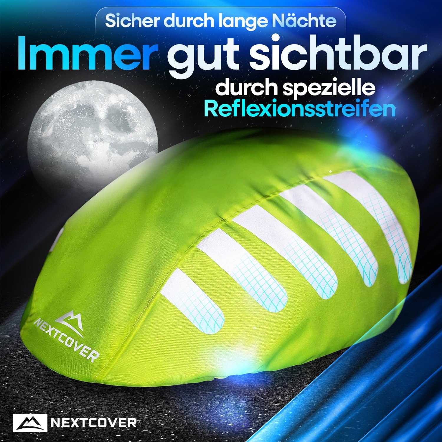 Nextcover Fahrradhelmüberzug Nextcover® Universal Fahrradhelm Regenschutz – Bild 5 von 5