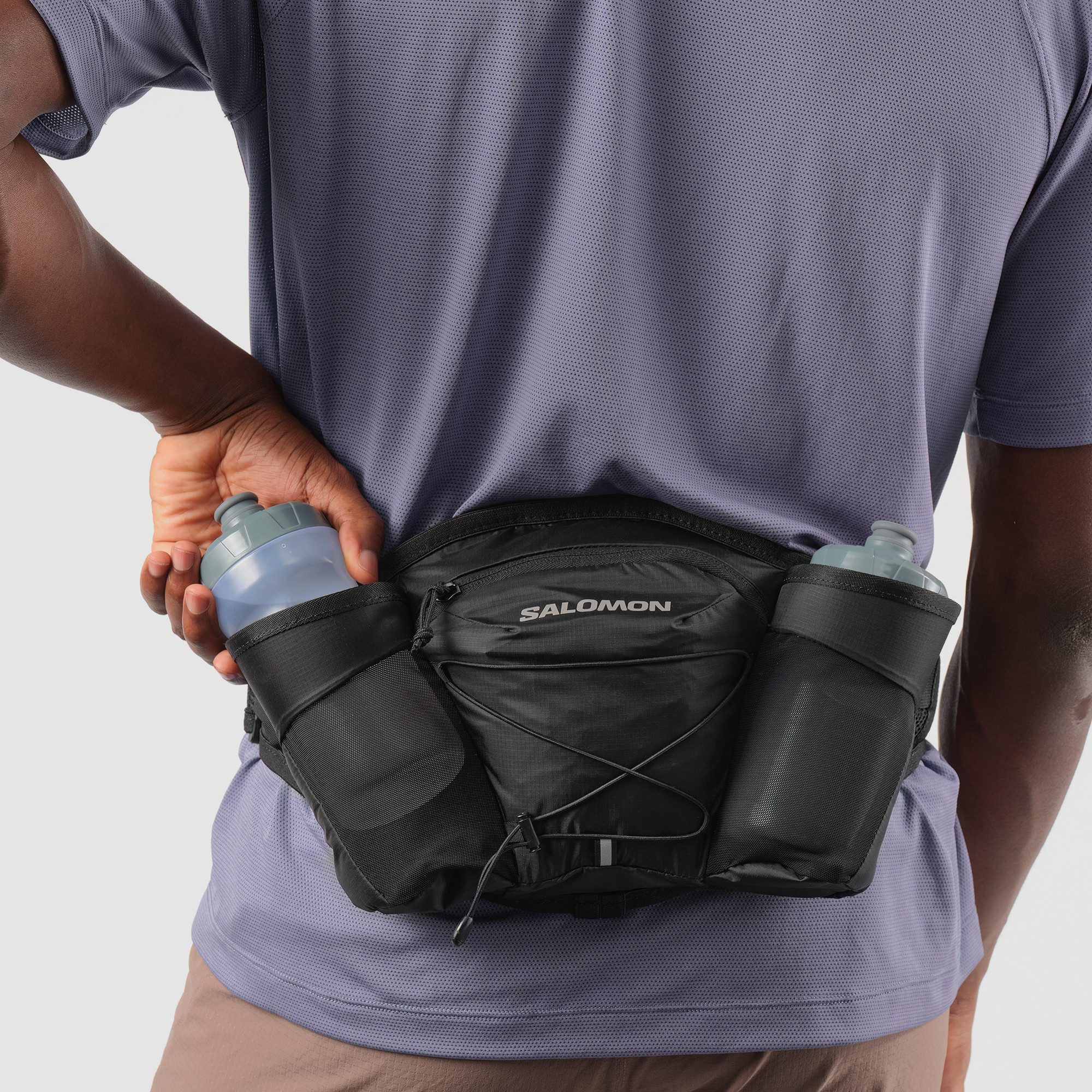 Salomon Laufgürtel CROSS BELT 2 BOTTLES sportlicher Stil, zum Durchziehen