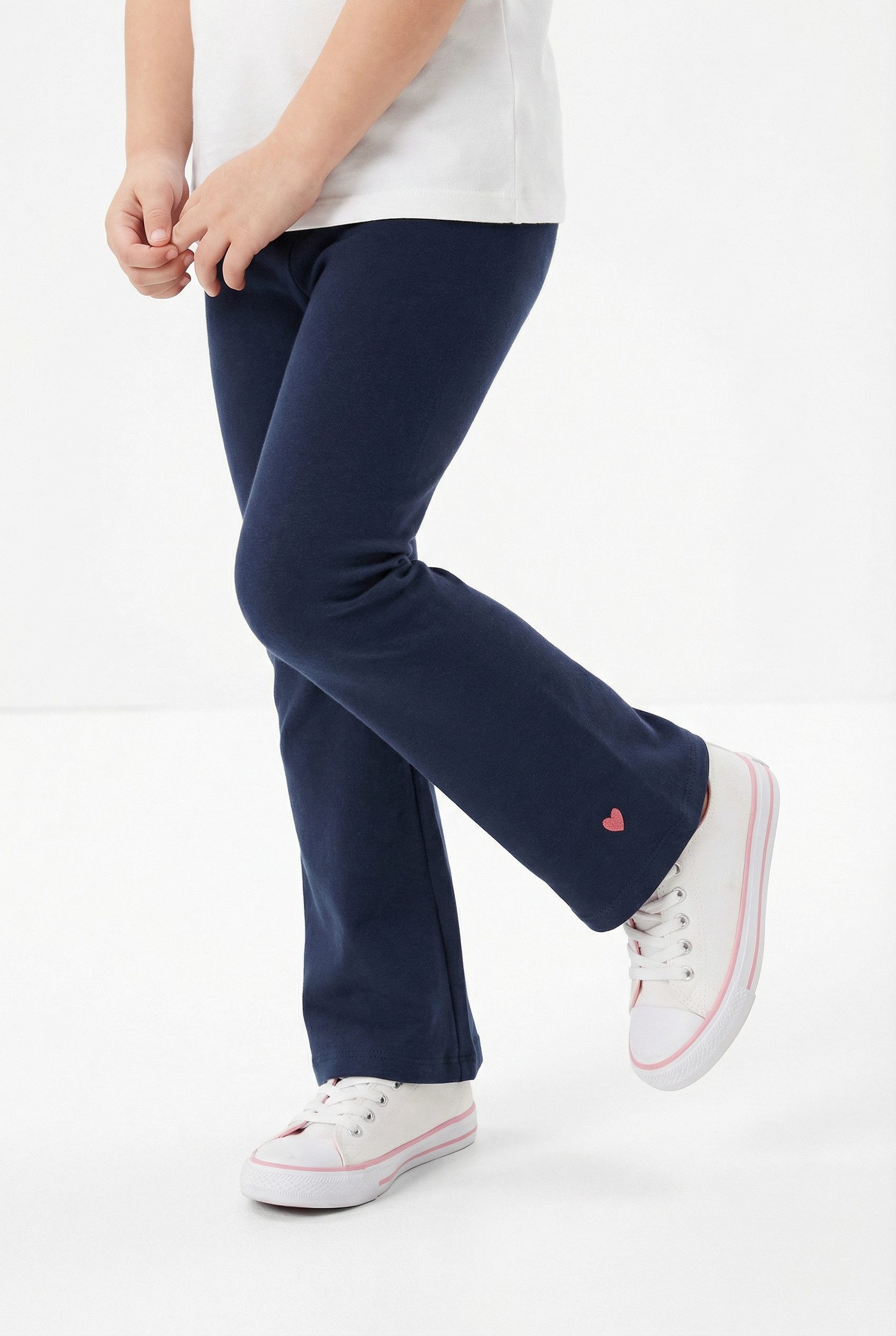 STACCATO Leggings (2-tlg) 2er Pack, mit Herz-Print und ausgestelltem Bein, für Girls