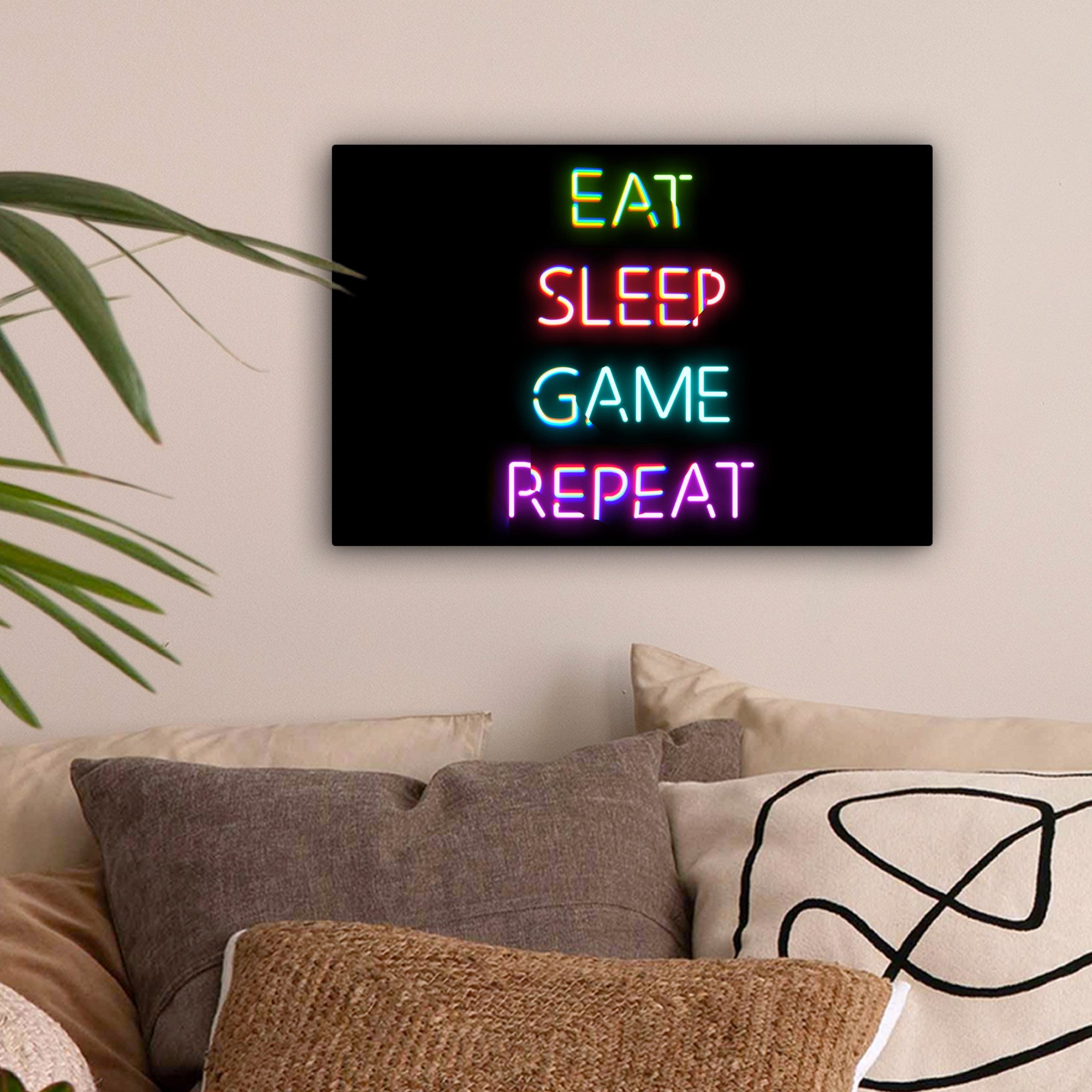 OneMillionCanvasses® Leinwandbild Gaming - Led - günstig online kaufen