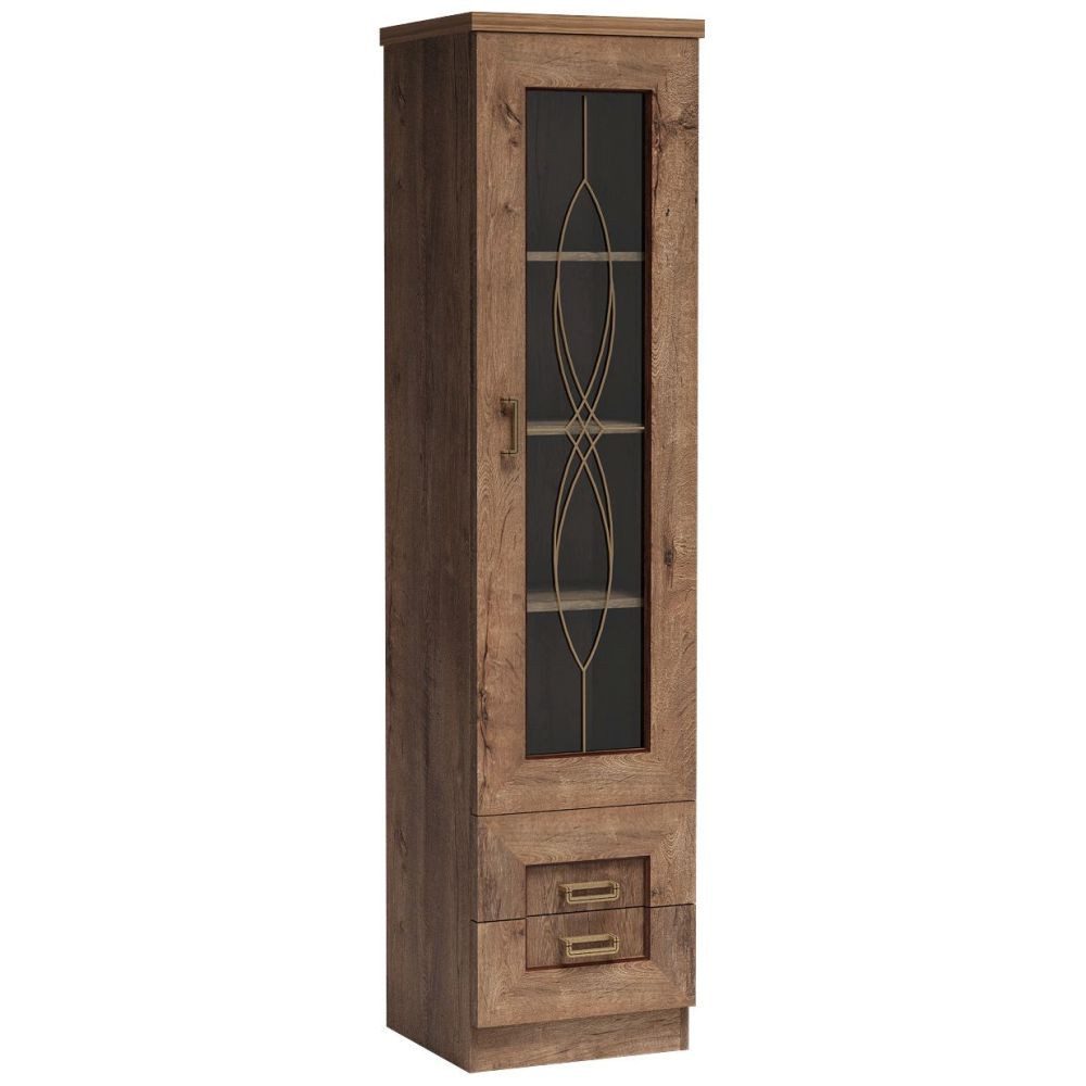 Lomadox Vitrine TEORA-161 in Lefkas Eiche günstig online kaufen