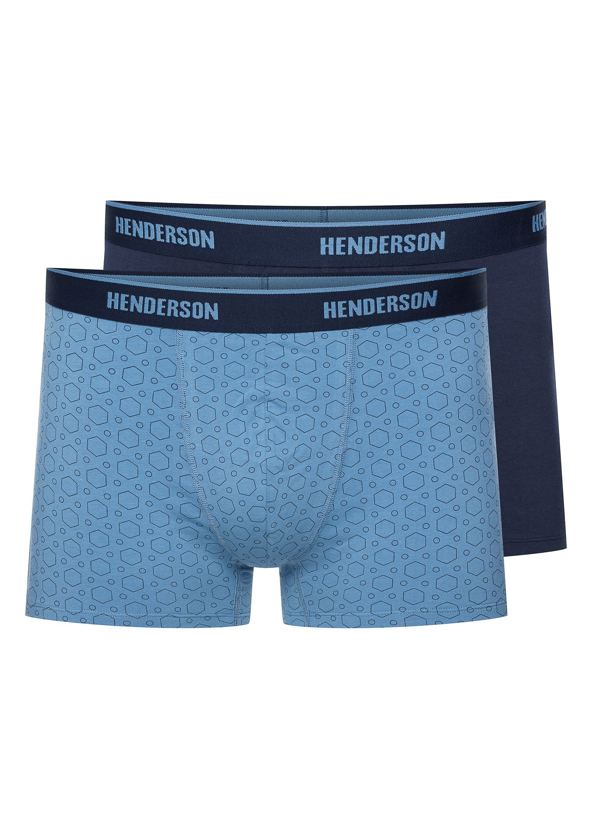 Henderson Boxershorts Boxershorts Doppelpack Baumwollmix im Mix elastischer Bund BREX (2-St)