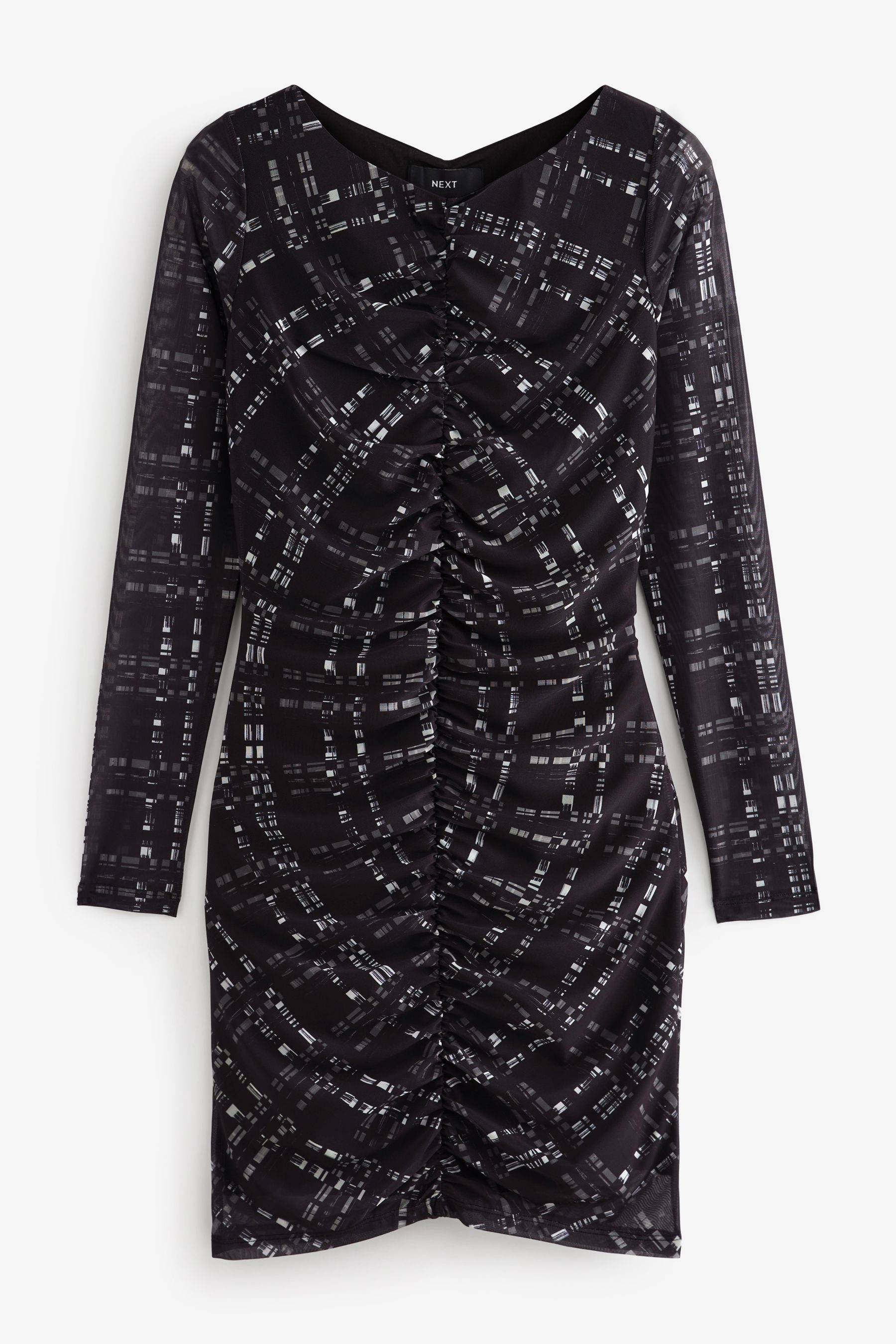 Next Minikleid Langärmeliges Minikleid aus Netzstoff günstig online kaufen