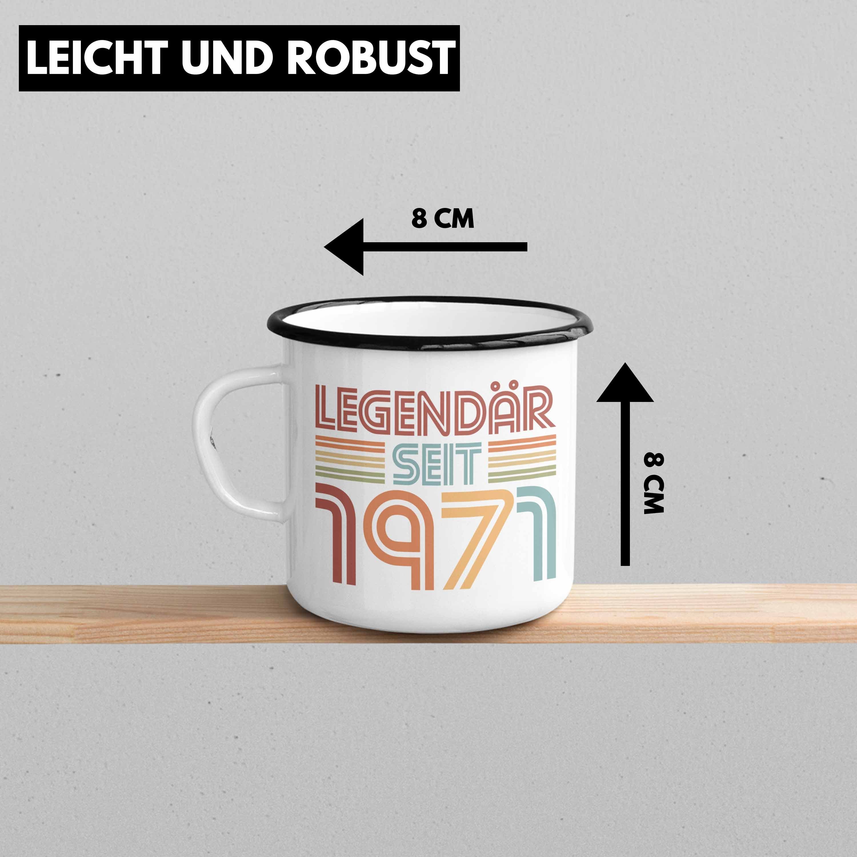 50. Mutter Geschenkidee - Tasse Mann Frauen 50 Vater Trendation Trendation Dekoration Schwarz Geburtstag Geschenk Männer Thermotasse Frau Geschenke Emaille Lustig 50er