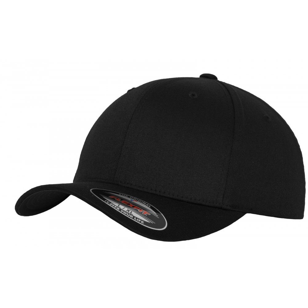 Flexfit Flex Cap Wooly Combed Cap black-black - S-M günstig online kaufen