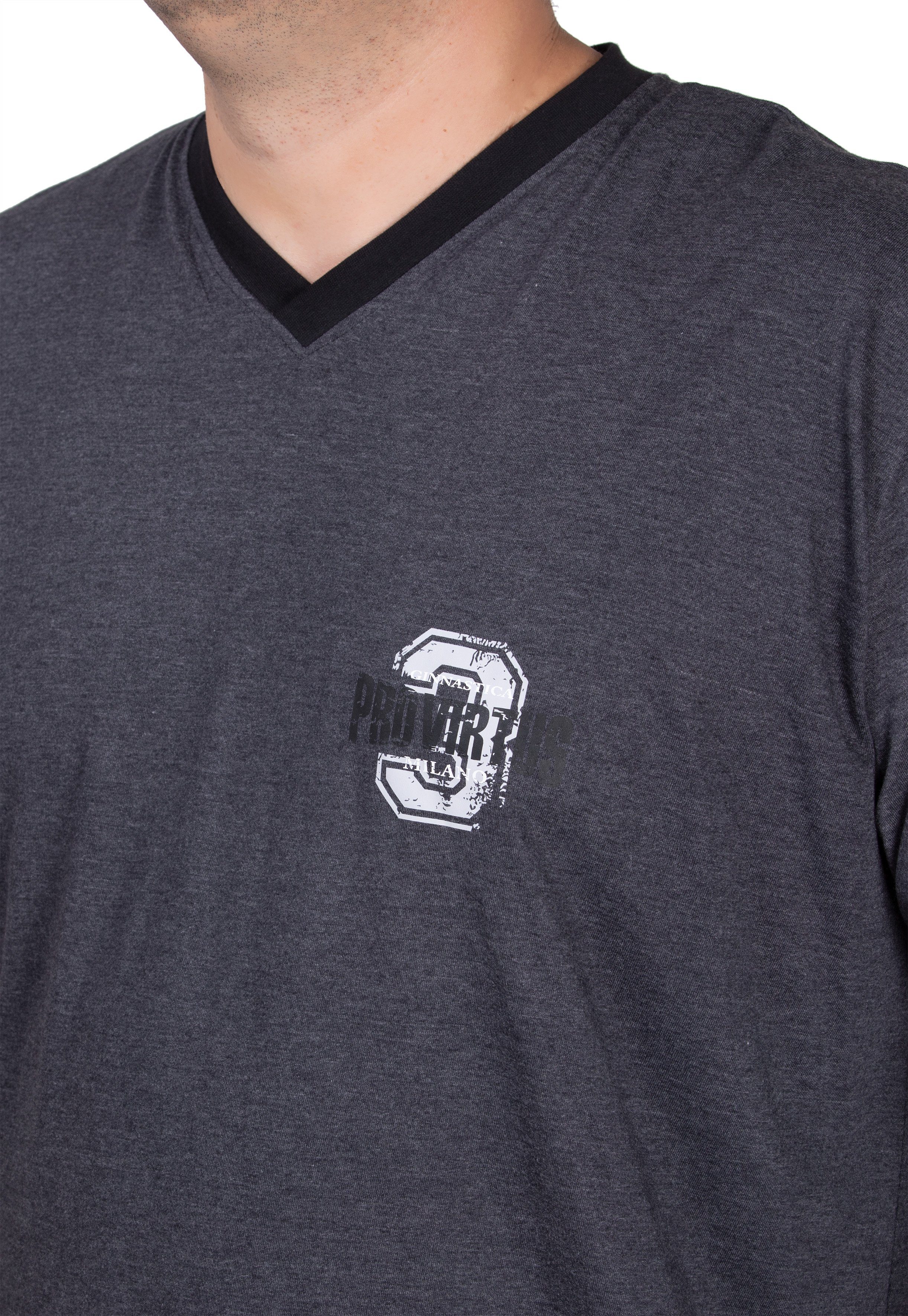 Moonline Pyjama Schlafanzug Herren lang in Übergröße (XXL-5XL) aus Baumwolle – Bild 4 von 5