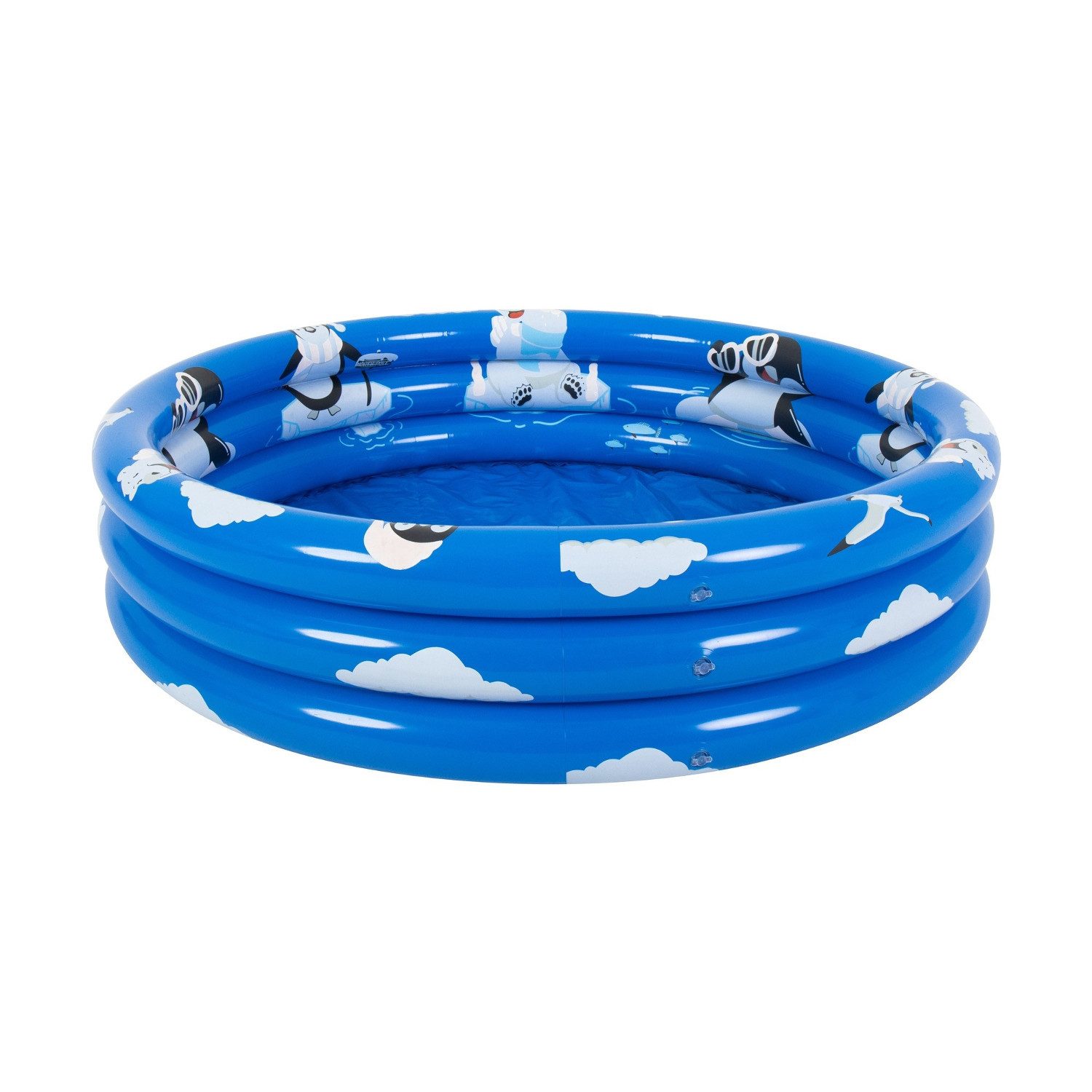 SunClub Rundpool Planschbecken Kinder-Gartenpool 95 l Ø100 cm, Kinderbecken Pinguine-Motiv