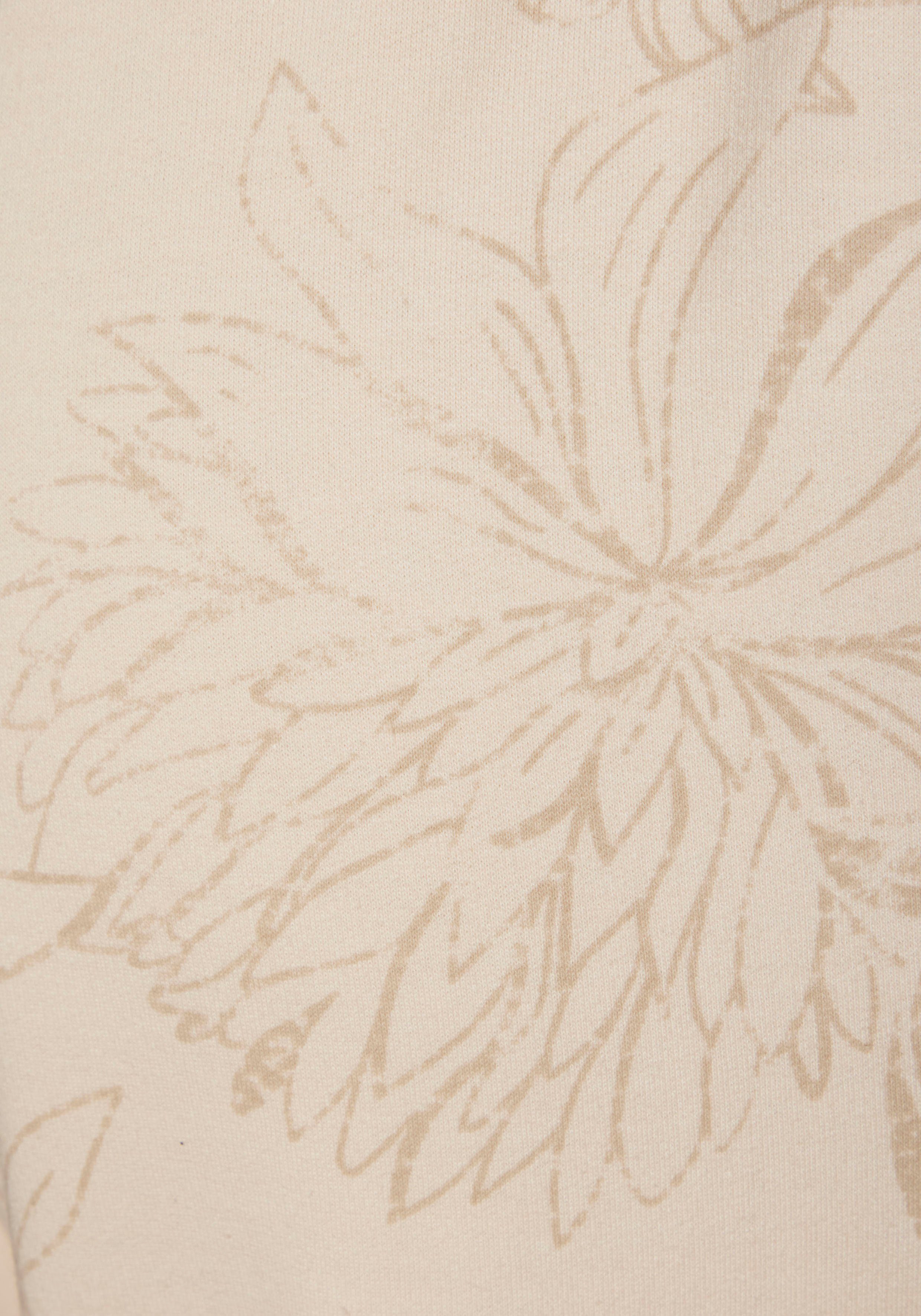 LASCANA Loungehose floralem beige-allover-gemustert mit Loungeanzug Alloverdruck