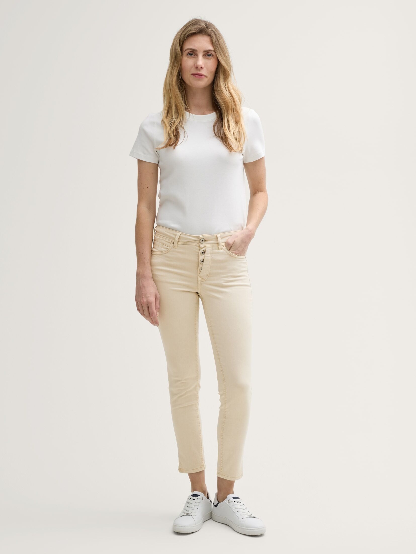 TOM TAILOR Skinny-fit-Jeans Jeanshosen TTALEXA SKINNY Jeans mit Knopfleiste günstig online kaufen