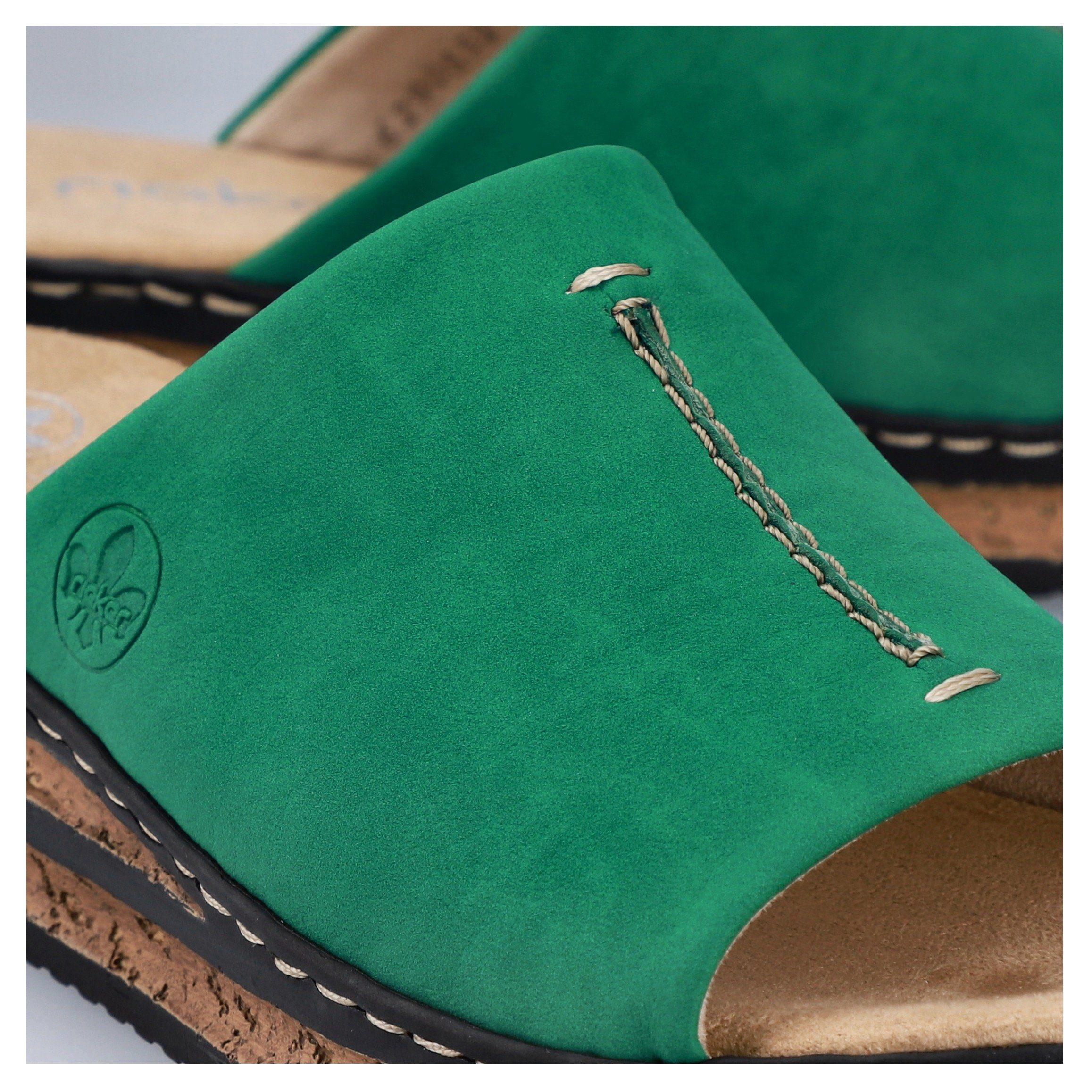 Rieker Pantolette Keilabsatz, Sommerschuh, modische Keilsohle
