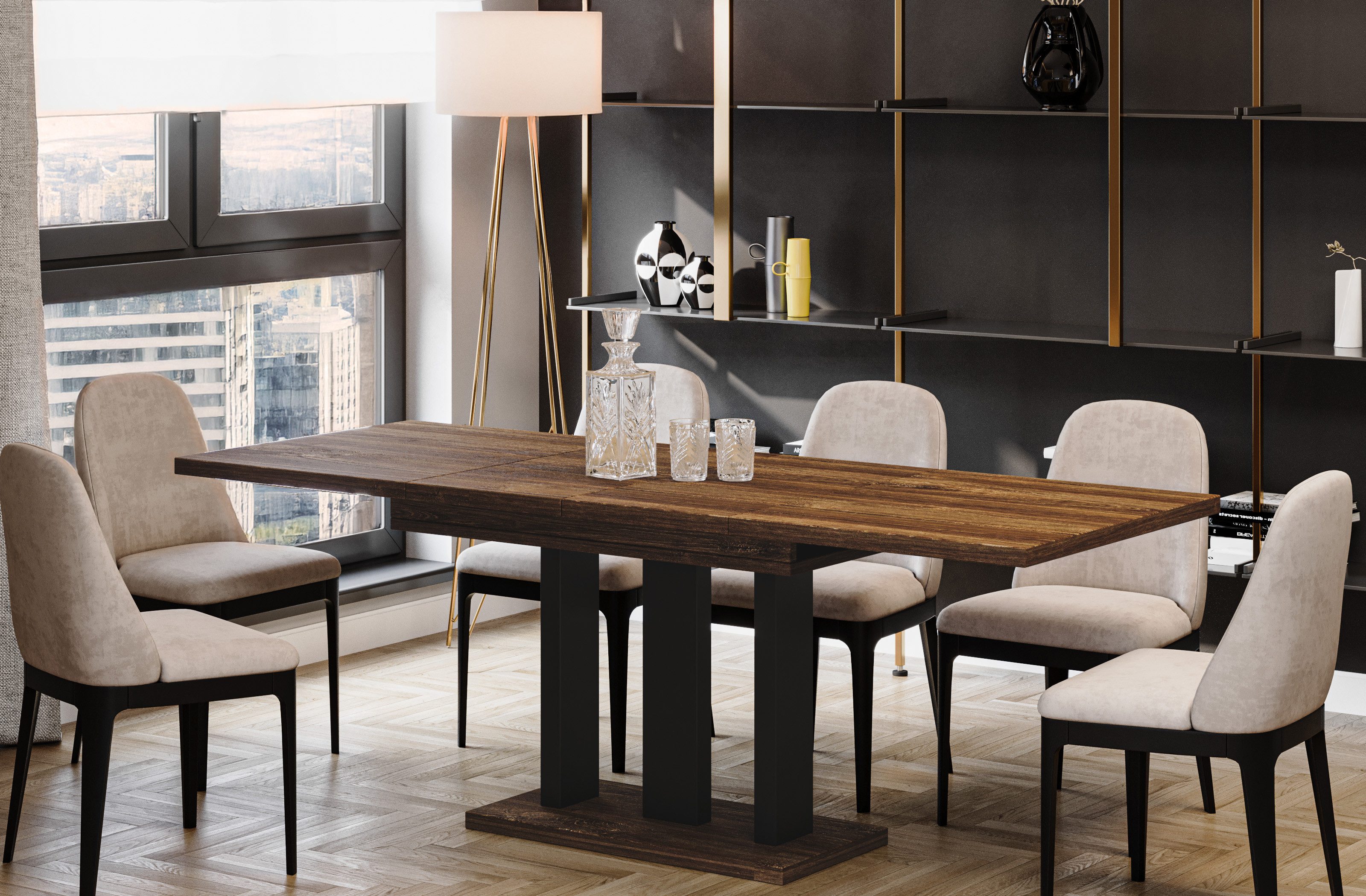 Endo-Moebel Esstisch Appia Esstisch 130–210cm ausziehbar für 8 Personen Tis günstig online kaufen